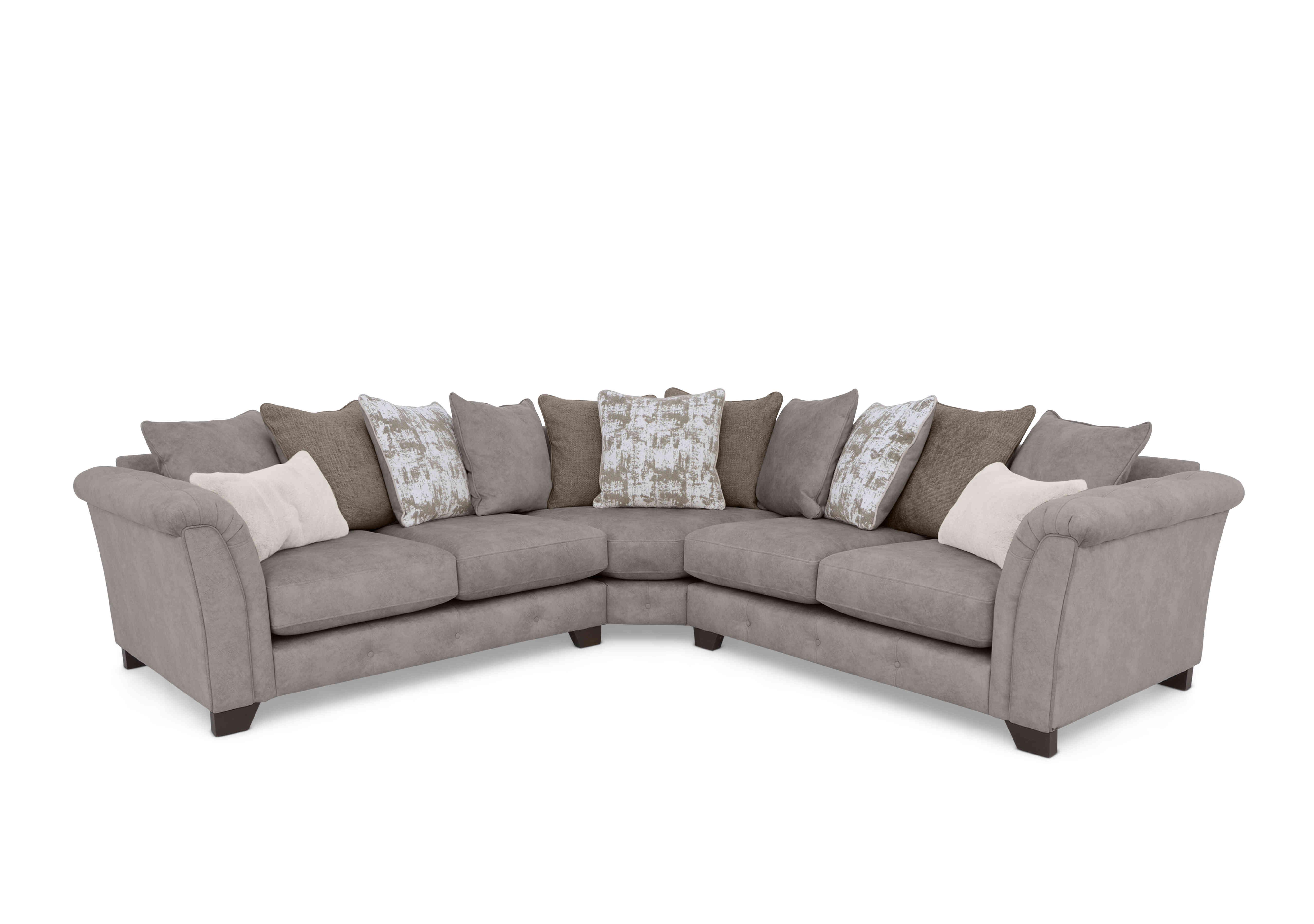 Boutique Aura Large Scatter Back Corner Sofa in Kenzo Oatmeal Dw Ft on Furniture Village