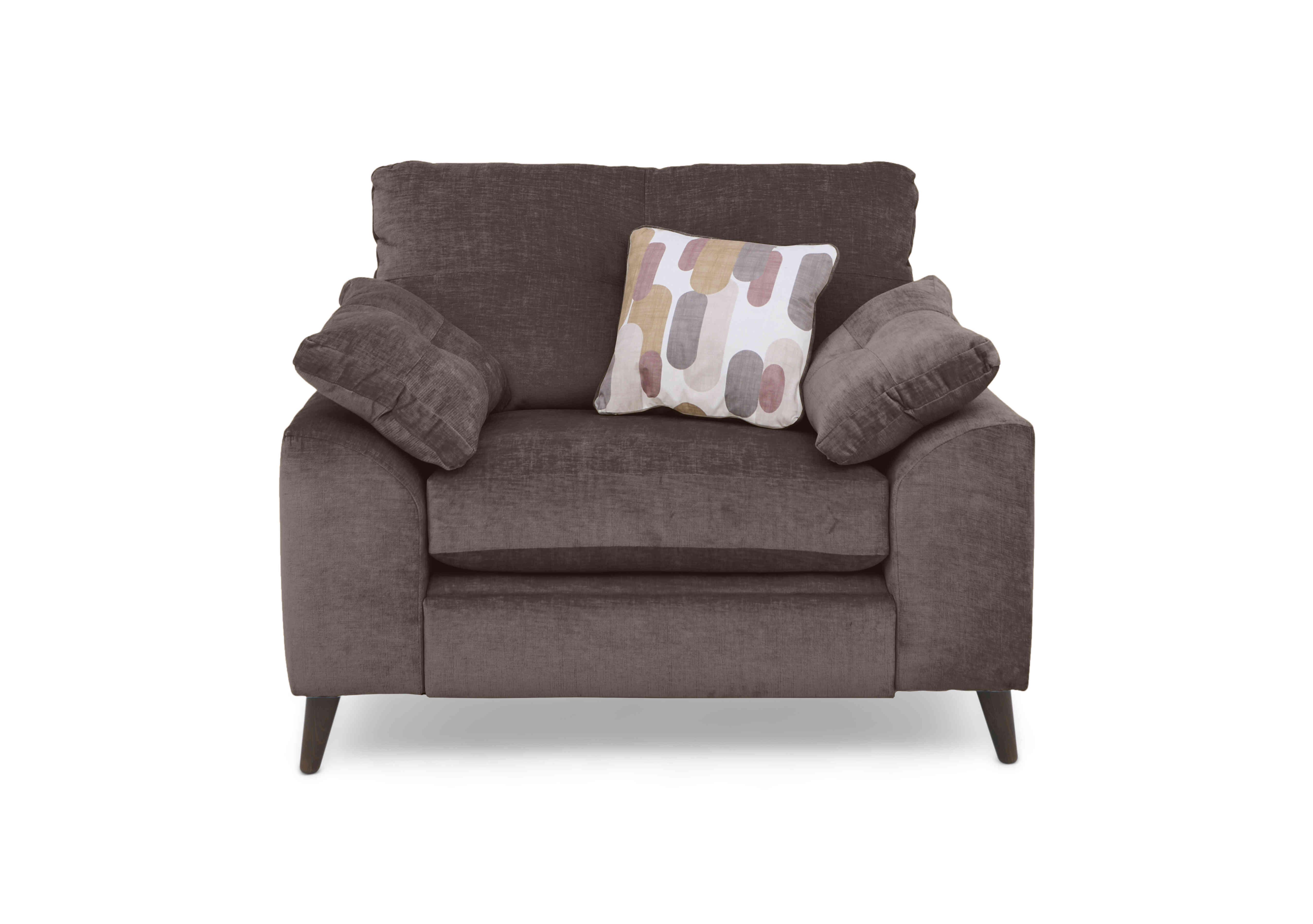 Malibu Snuggler Chair in Dion Driftwood Dw Ft on Furniture Village