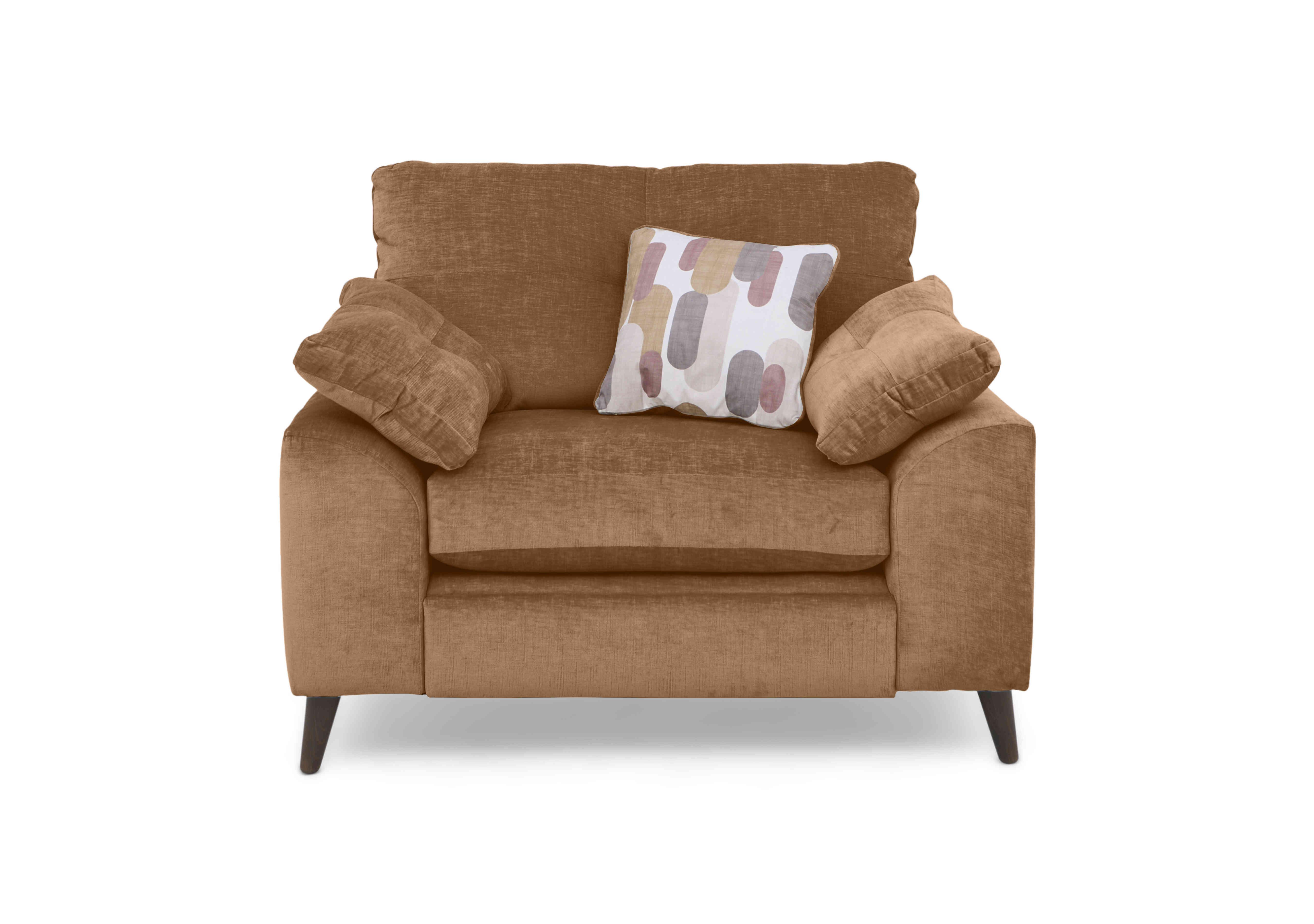 Malibu Snuggler Chair in Dion Peachy Dw Ft on Furniture Village