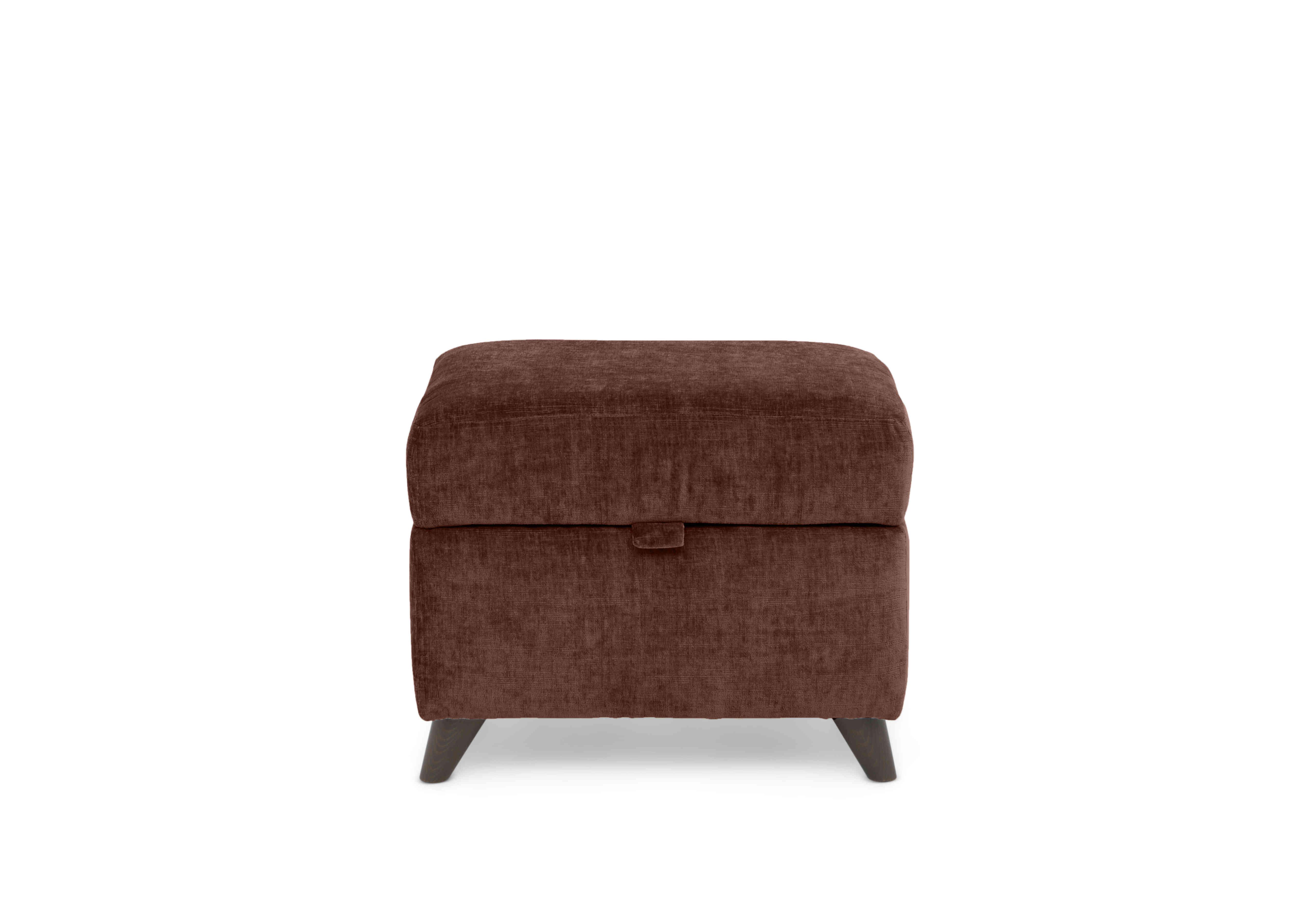 Malibu Small Storage Footstool in Dion Brandy Dw Ft on Furniture Village