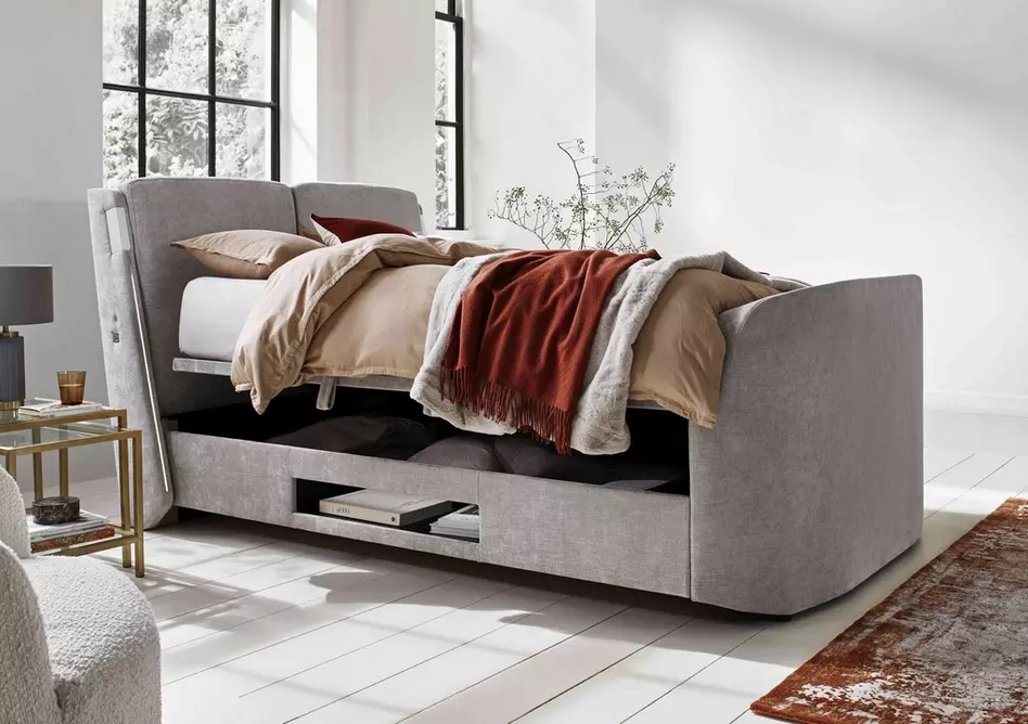 Premiere Manual Side Lift Ottoman TV Bed Frame with Dolby Atmos
