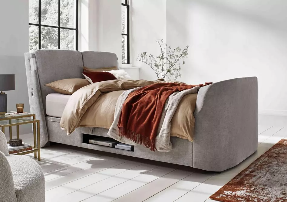 Premiere Manual Side Lift Ottoman TV Bed Frame with Dolby Atmos