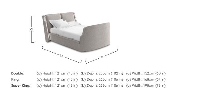 Premiere Side Lift Ottoman TV Bed Frame with Dolby Atmos in  on Furniture Village