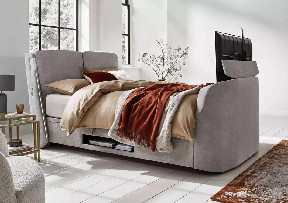 Premiere Manual Side Lift Ottoman TV Bed Frame with Dolby Atmos