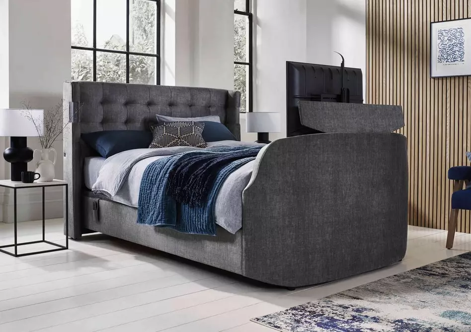 Sonic Smart Electric End Lift Ottoman TV Bed Frame with Dolby Atmos