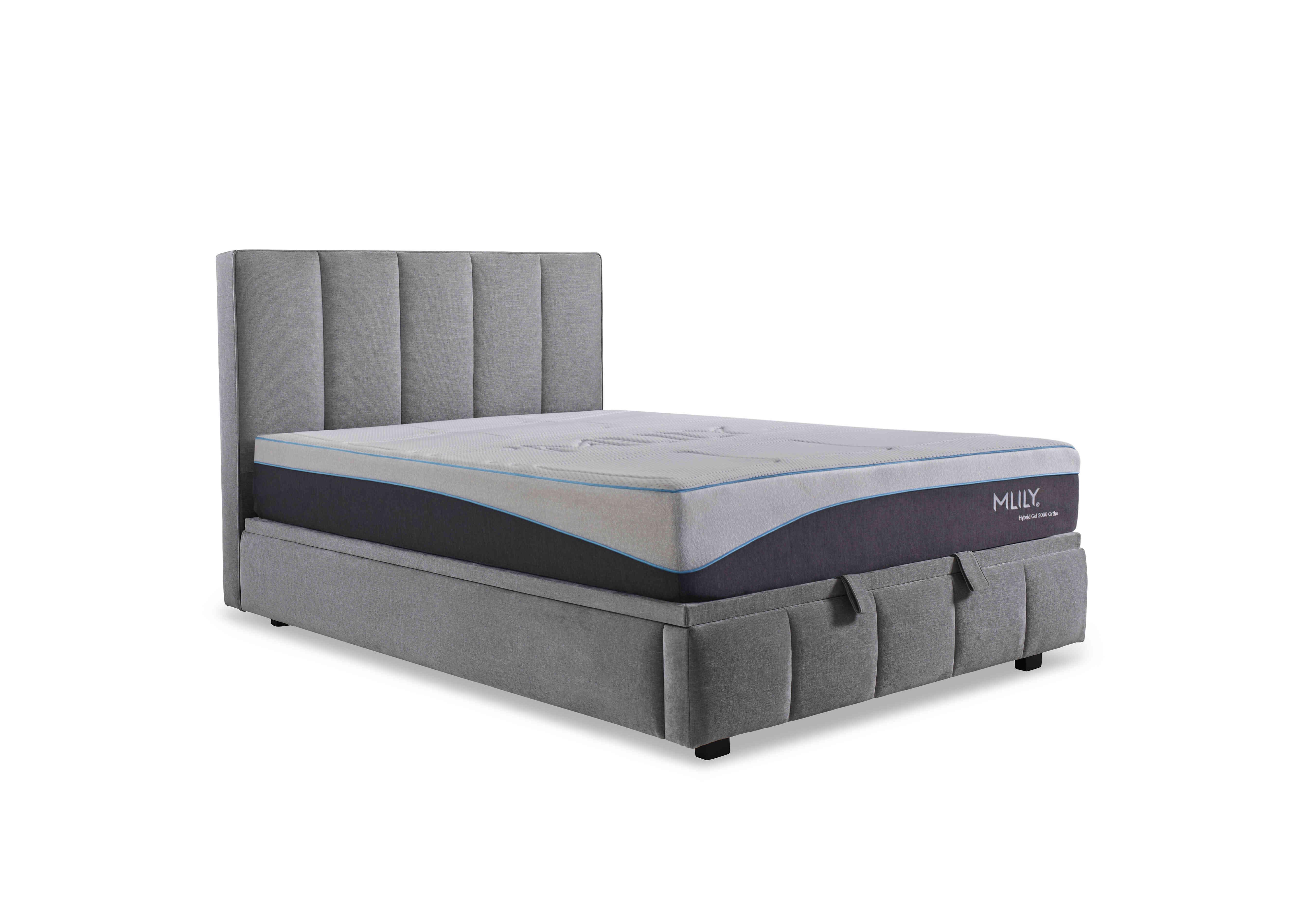 Telosa Electric End Lift Ottoman Bed Frame in Cloudy Grey on Furniture Village