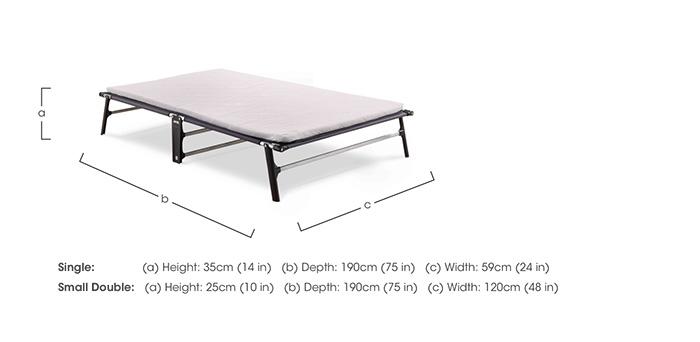 Compact Folding Bed with E-Fibre Mattress in  on Furniture Village