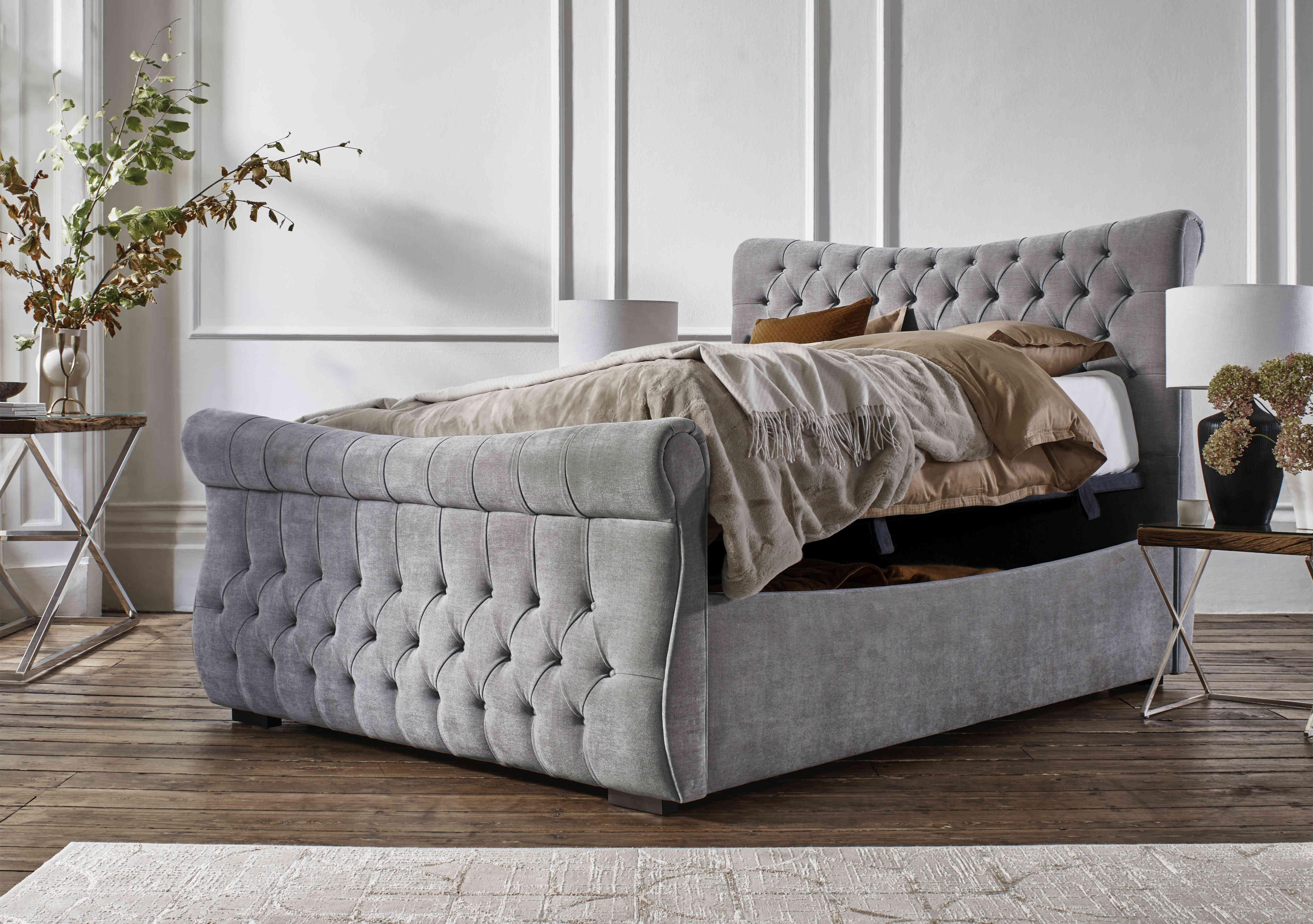 Lance Right Hand Side Opening Ottoman Bed Frame in  on Furniture Village