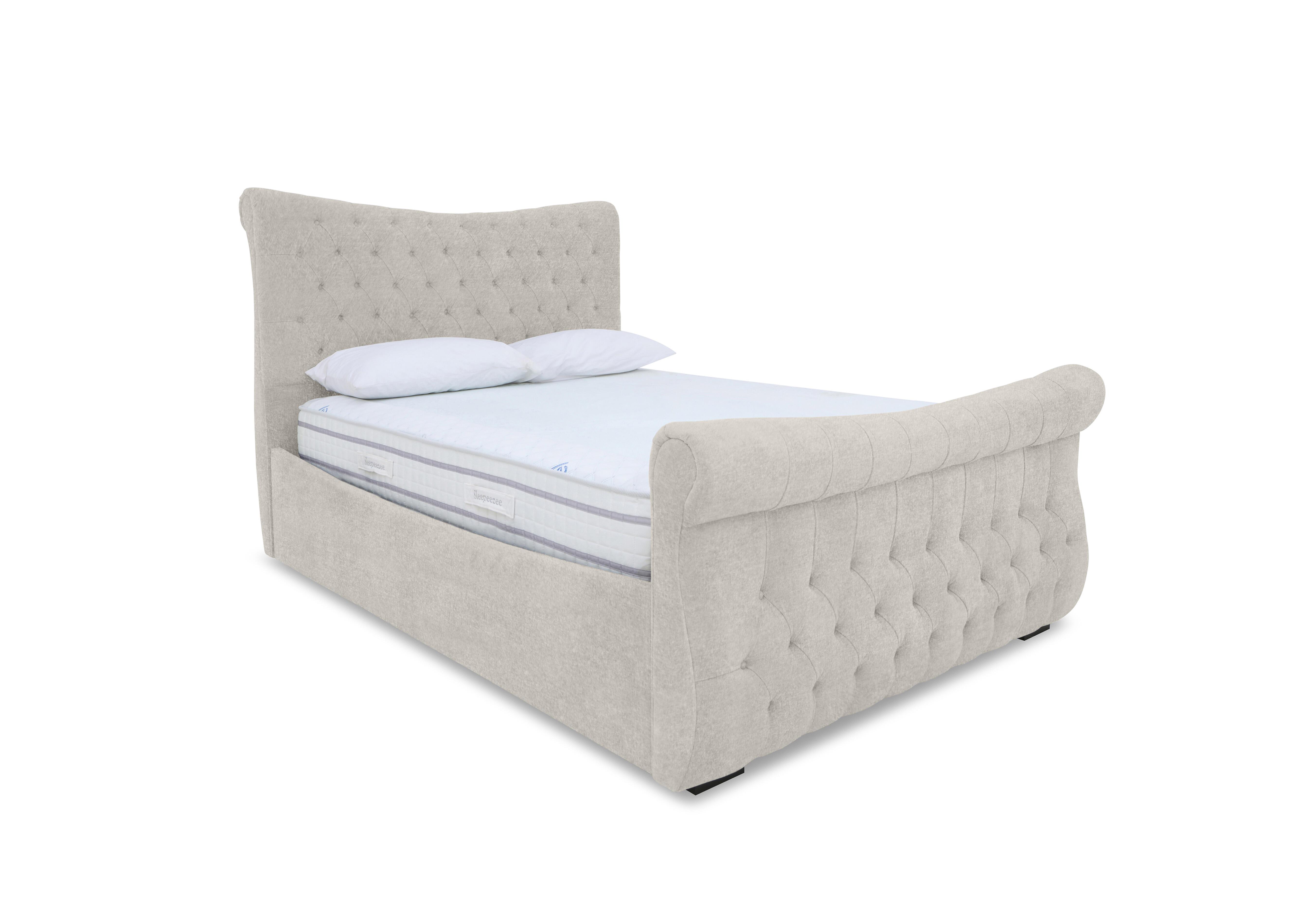 Lance Right Hand Side Opening Ottoman Bed Frame in Venice Mink on Furniture Village