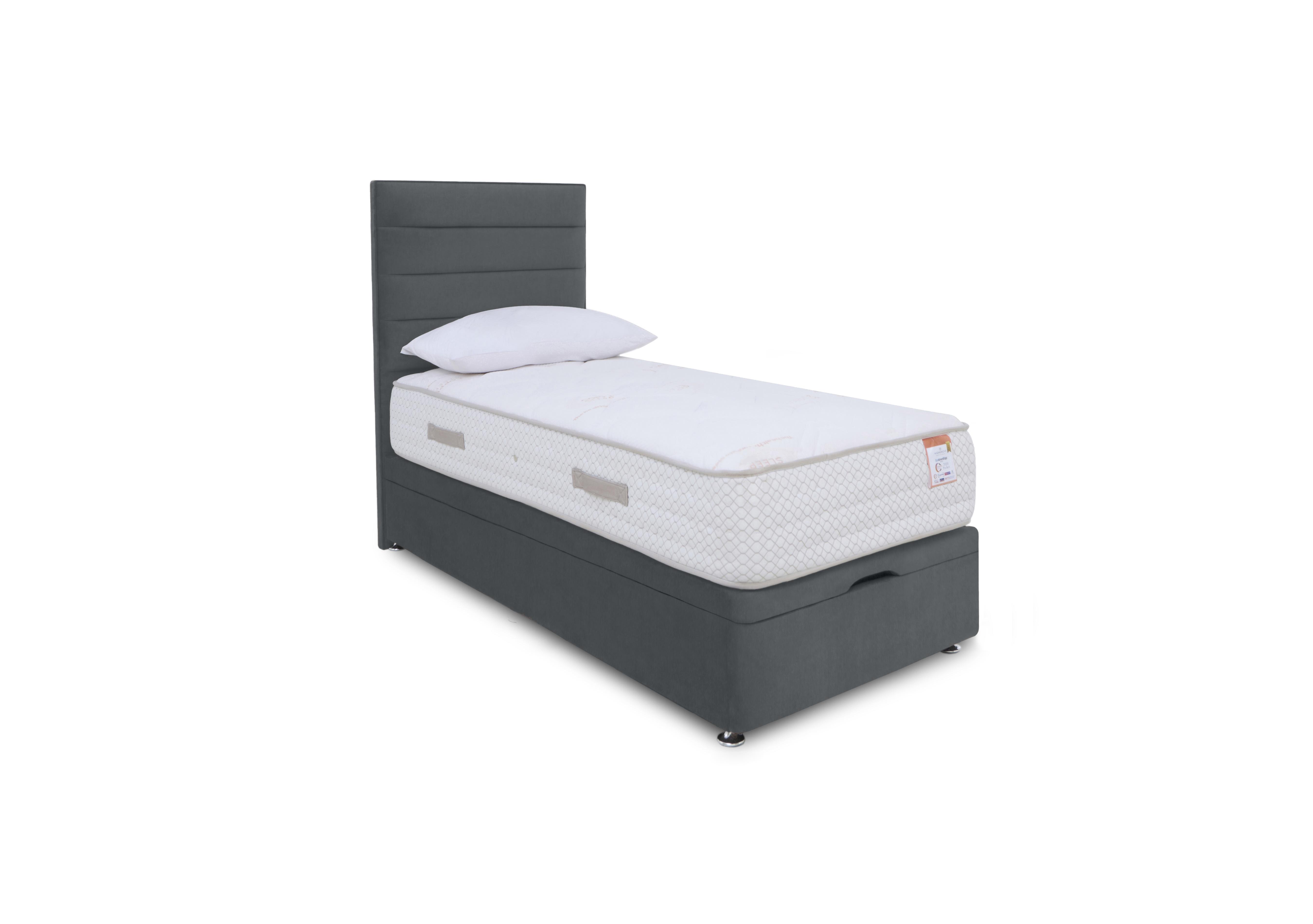 Copper 2000 Manual End Ottoman Divan Set in Plain Onyx on Furniture Village