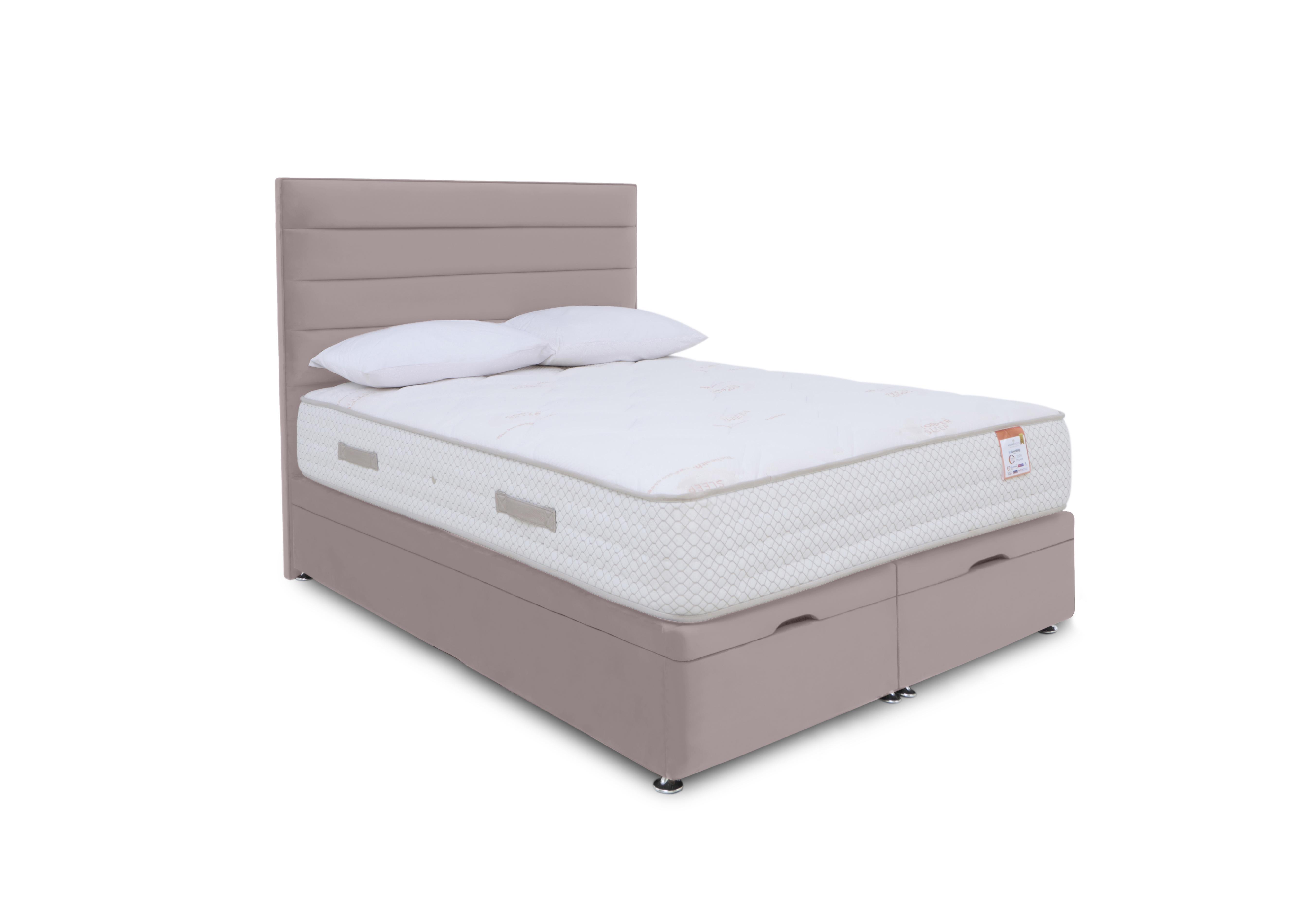Copper 2000 Manual End Ottoman Divan Set in Plush Lilac on Furniture Village