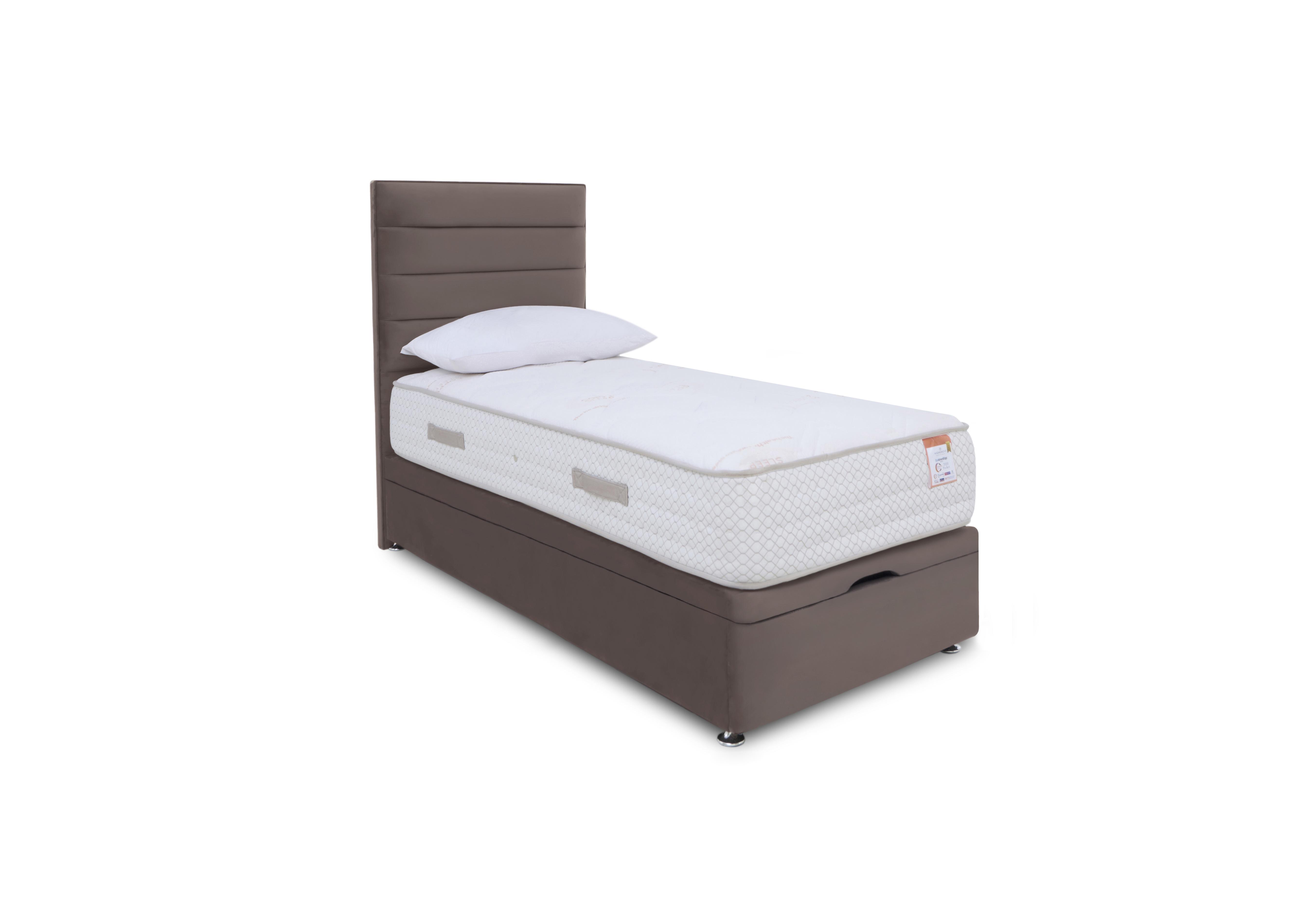 Copper 2000 Manual End Ottoman Divan Set in Plush Mole on Furniture Village