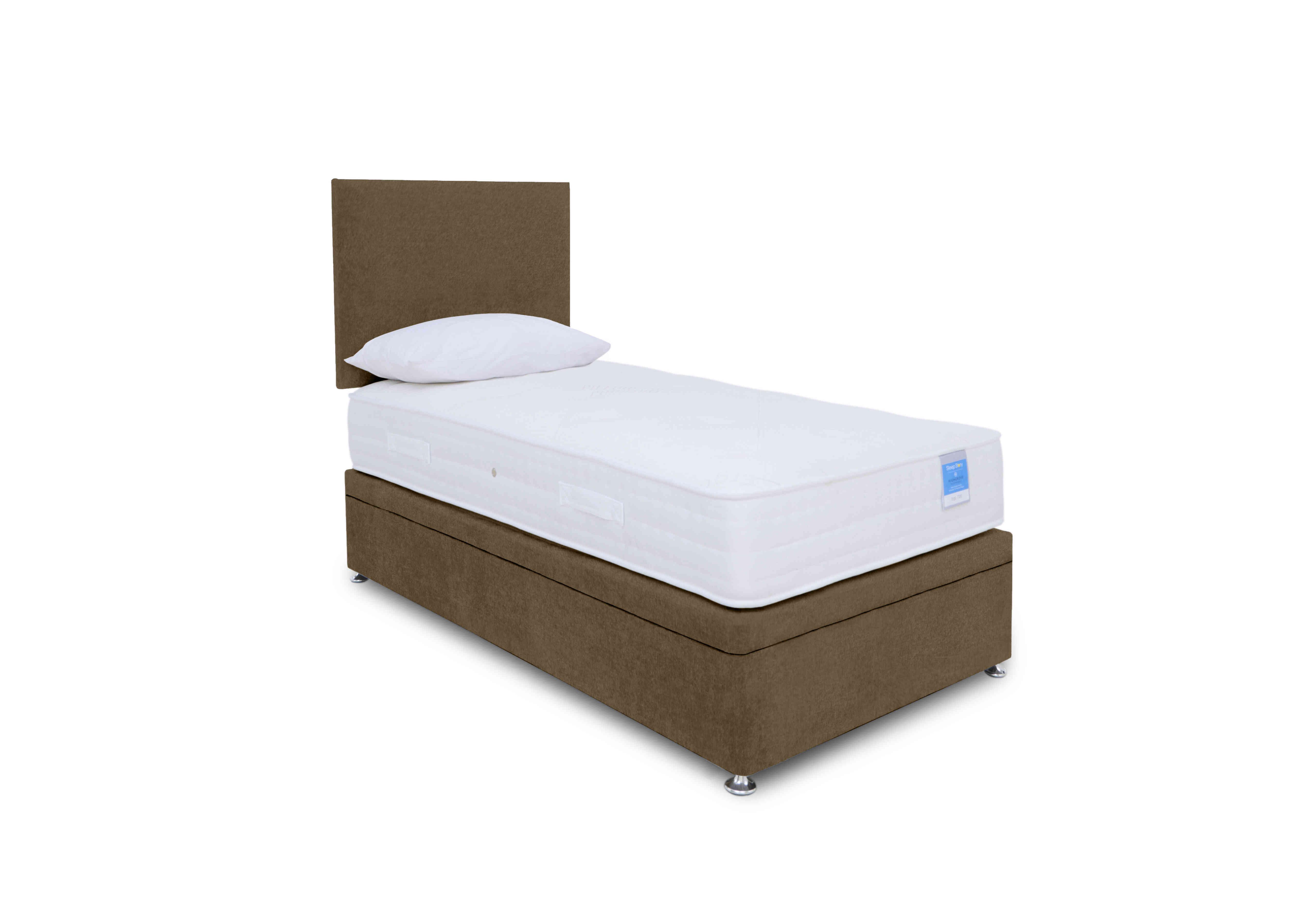 Ergosense Electric End Ottoman Divan Set in Milan Mocha on Furniture Village