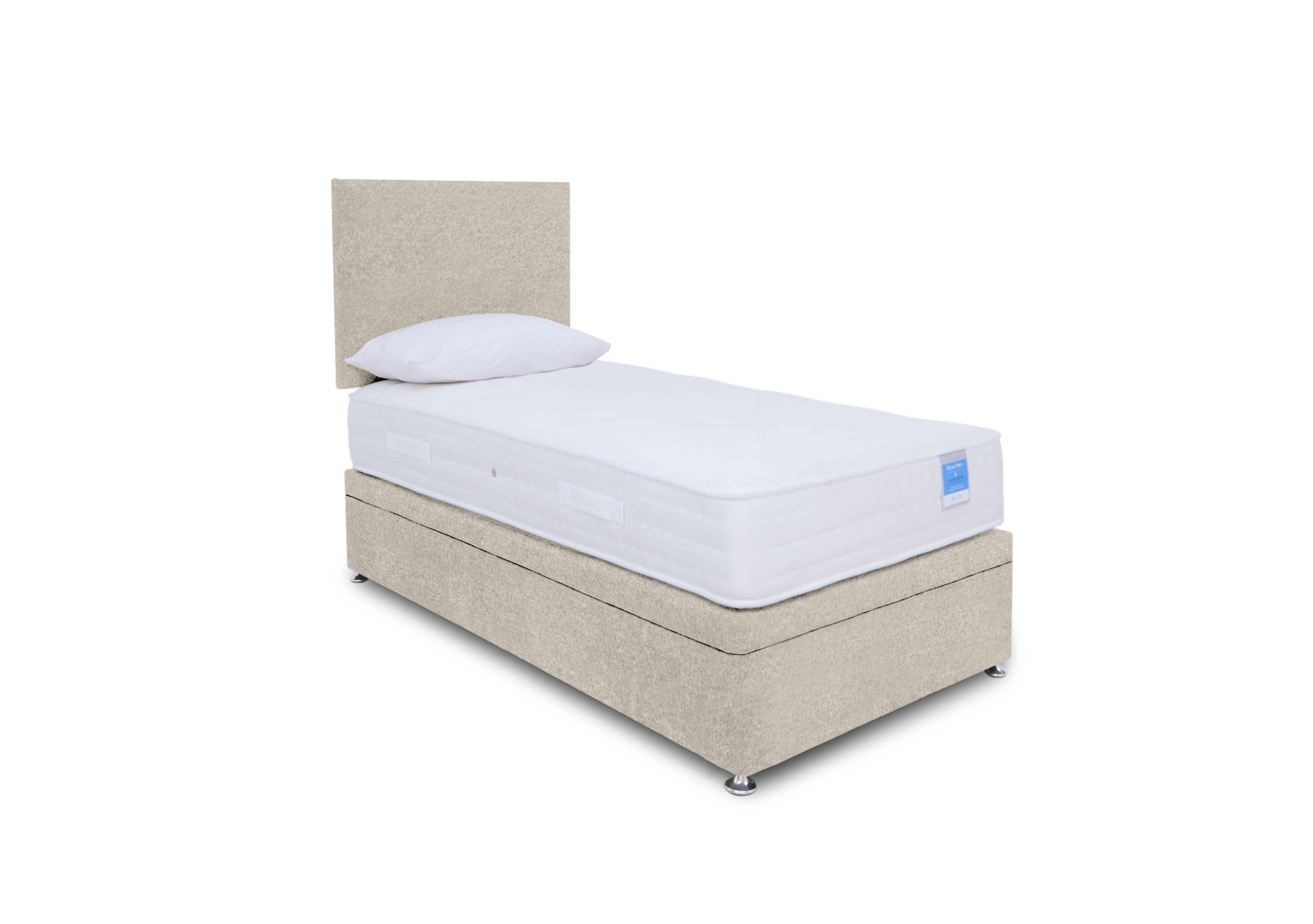 Ergosense Electric End Ottoman Divan Set in Orkney Oat on Furniture Village