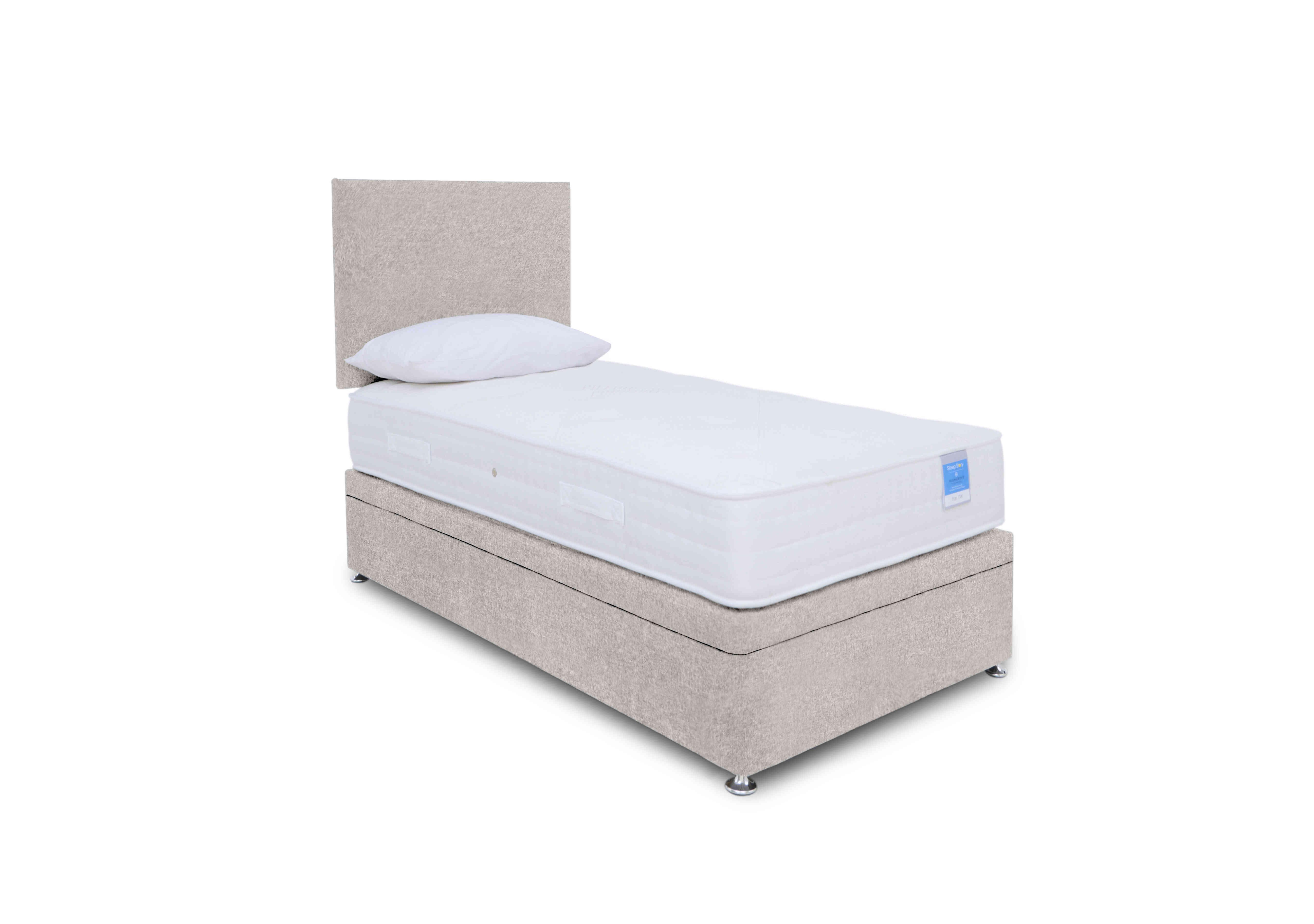 Ergosense Electric End Ottoman Divan Set in Orkney Pebble on Furniture Village