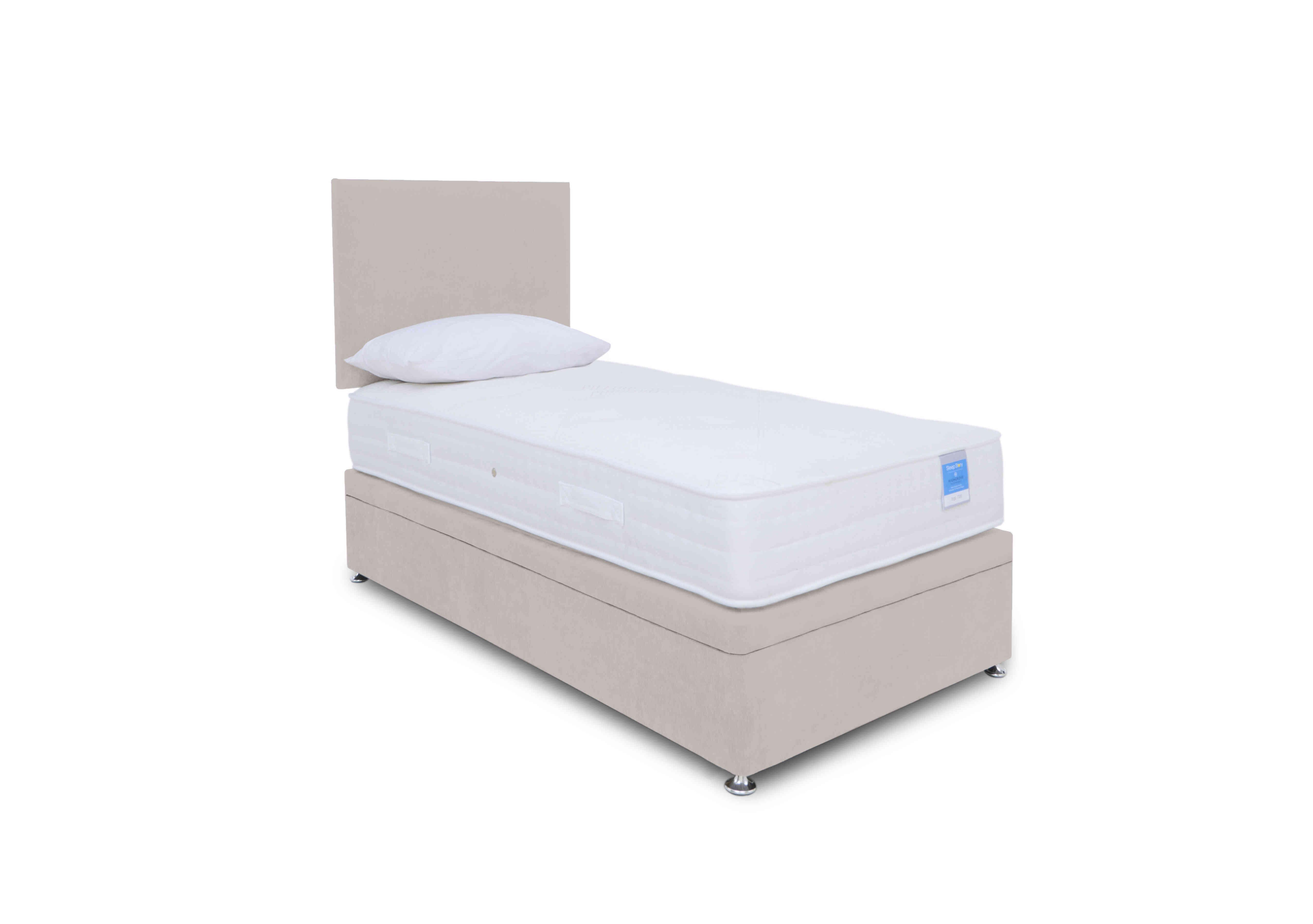 Ergosense Electric End Ottoman Divan Set in Plush Argent on Furniture Village