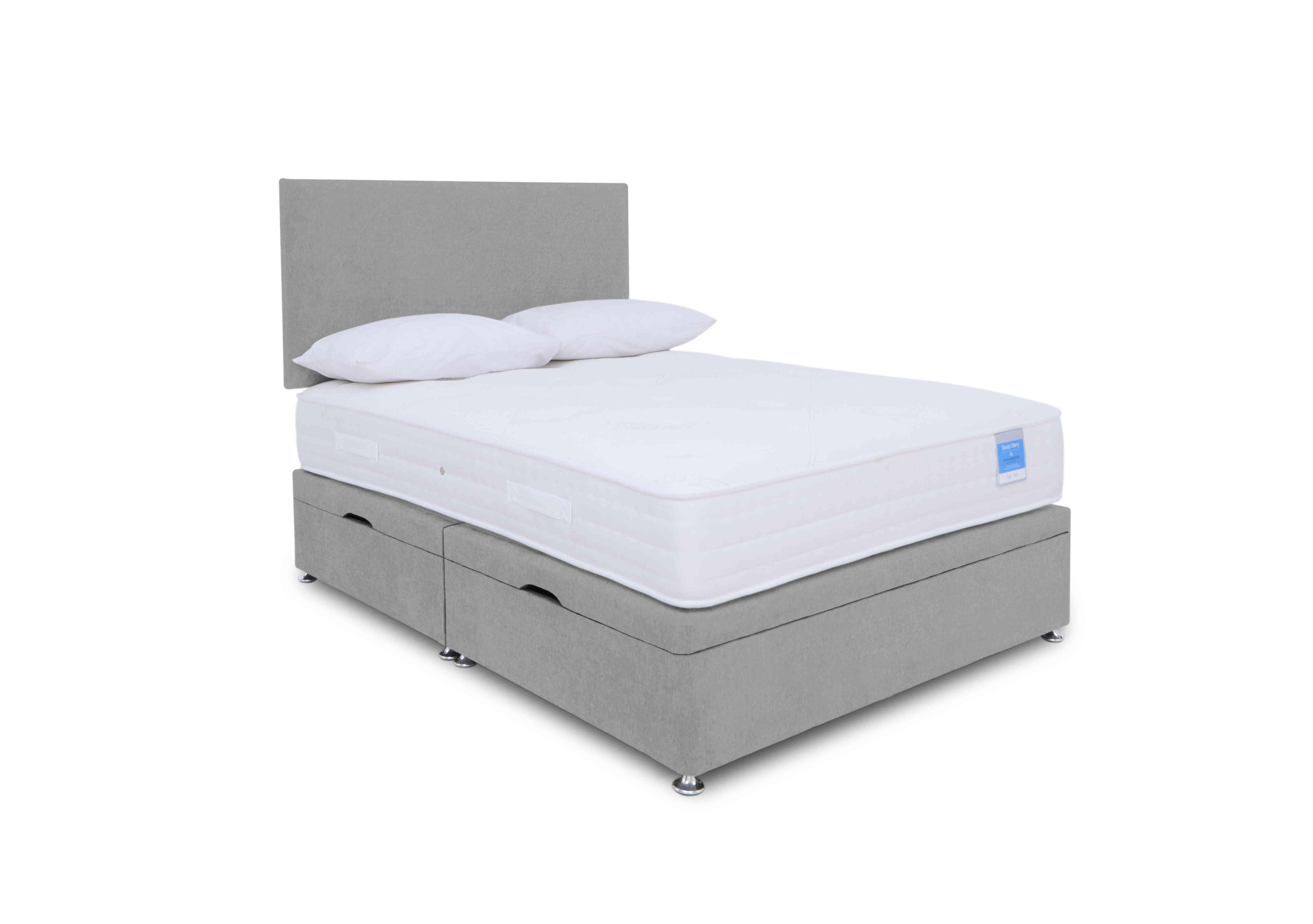 Ergosense Manual Side Ottoman Divan Set in Milan Nickel on Furniture Village