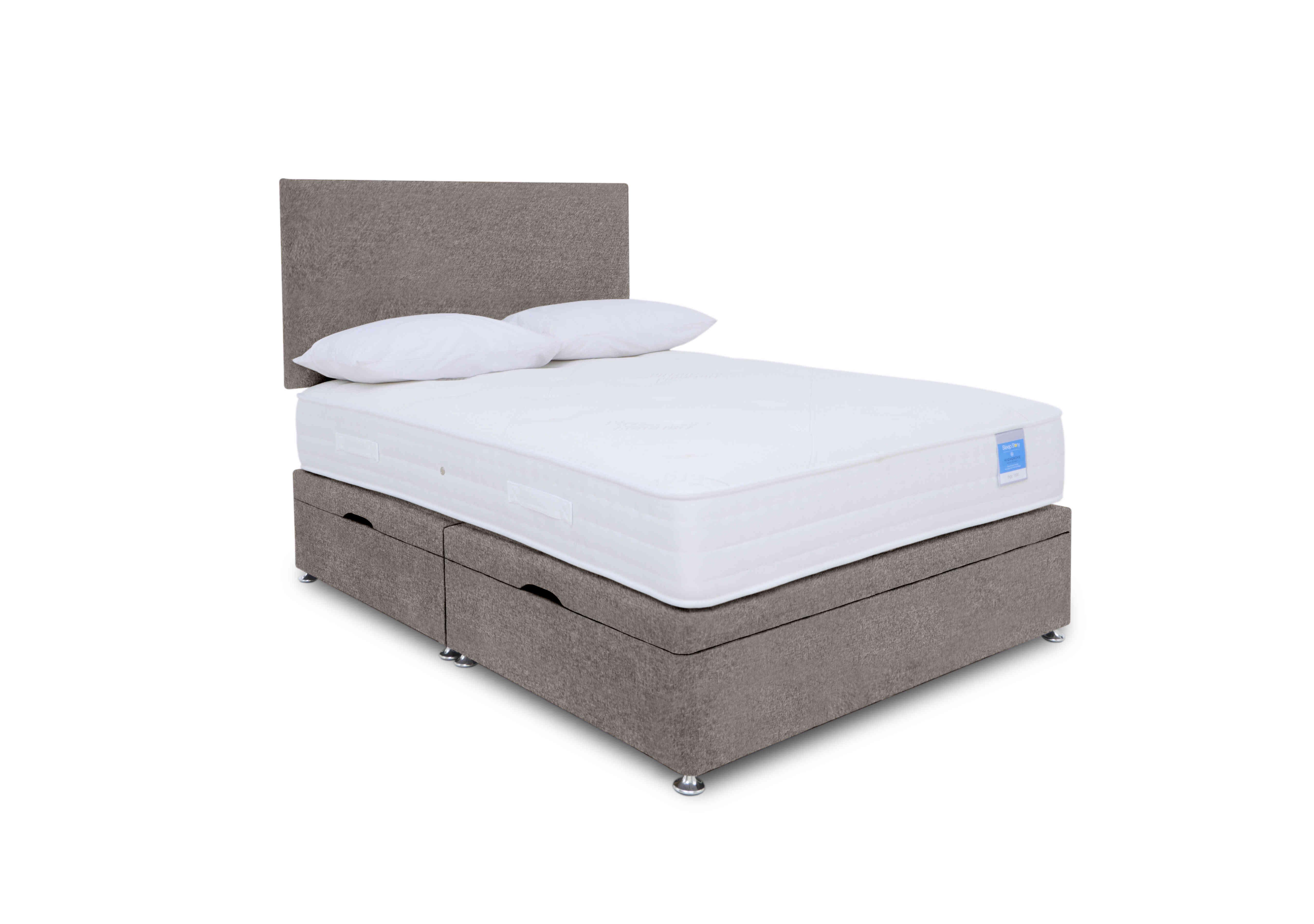 Ergosense Manual Side Ottoman Divan Set in Orkney Taupe on Furniture Village