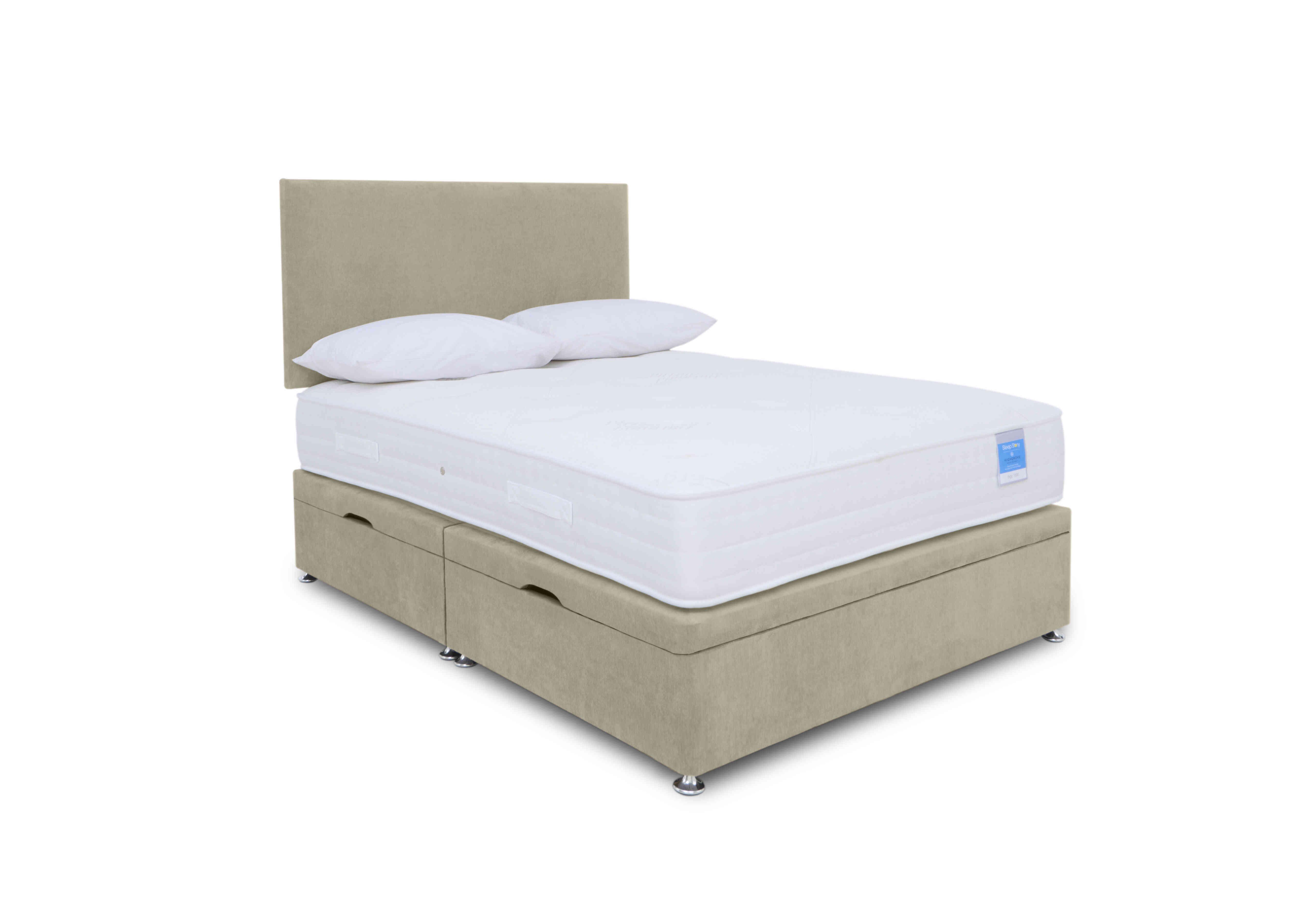 Ergosense Manual Side Ottoman Divan Set in Plain Quartz on Furniture Village