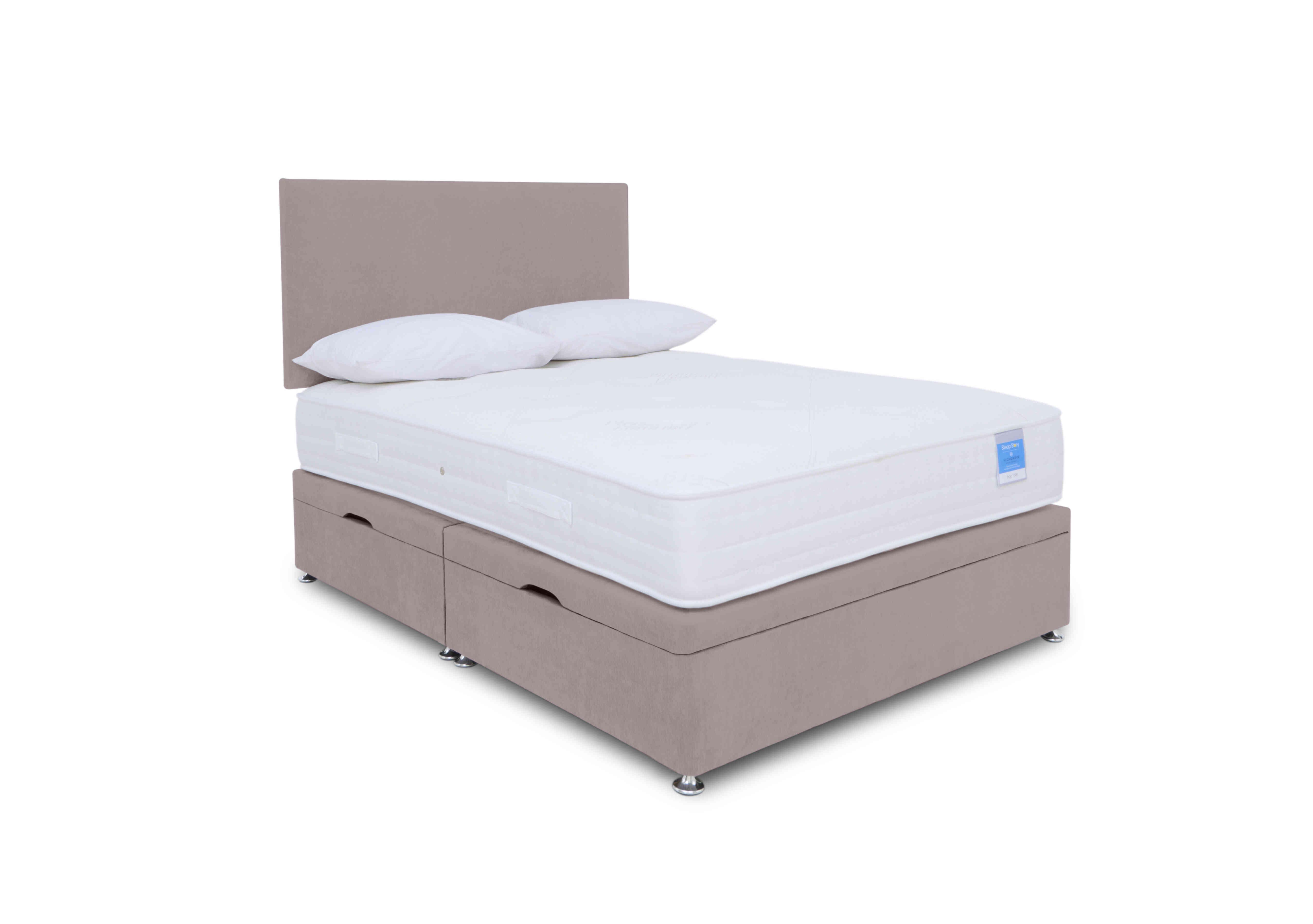 Ergosense Manual Side Ottoman Divan Set in Plush Lilac on Furniture Village