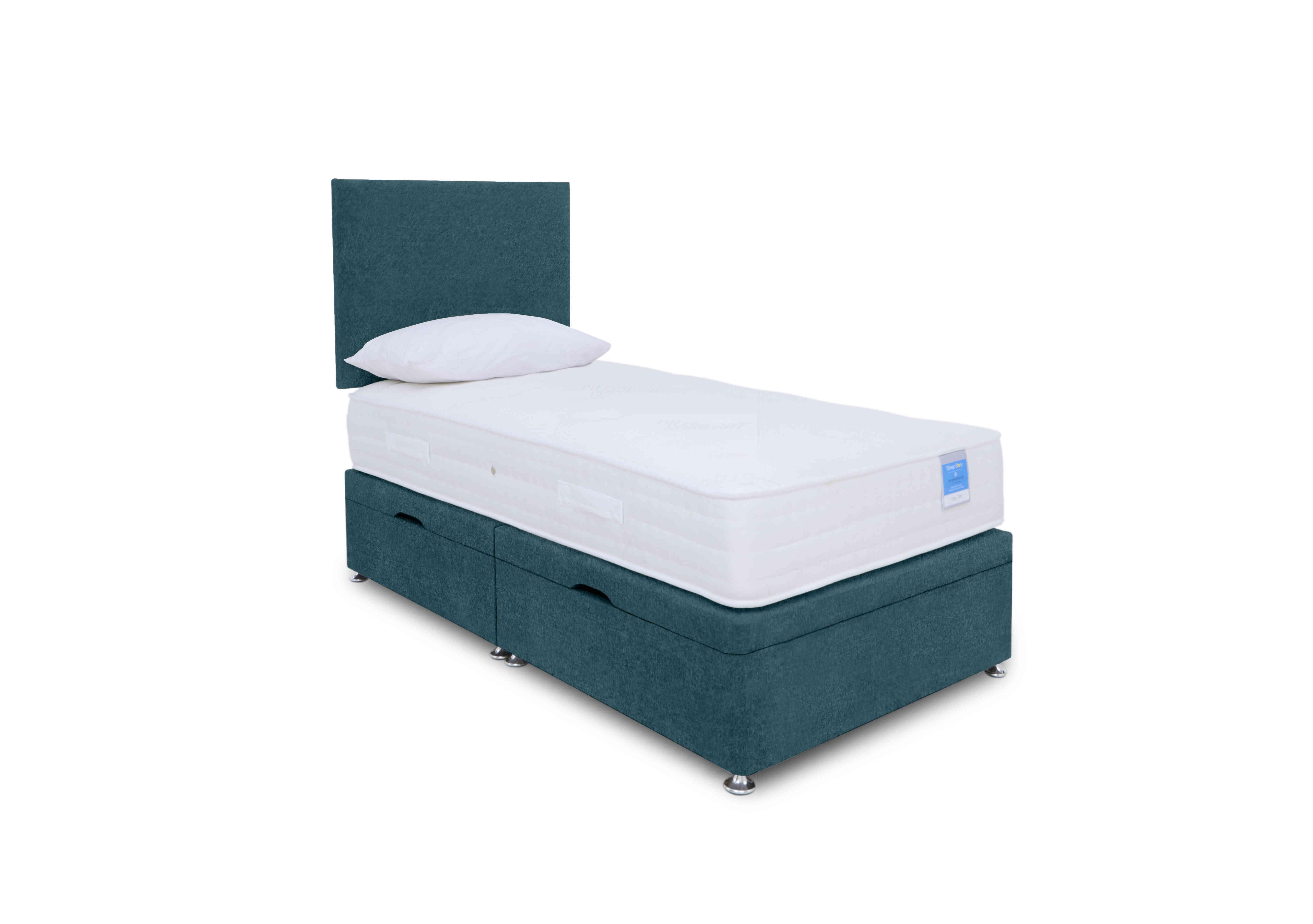Ergosense Manual Side Ottoman Divan Set in Venice New Teal on Furniture Village