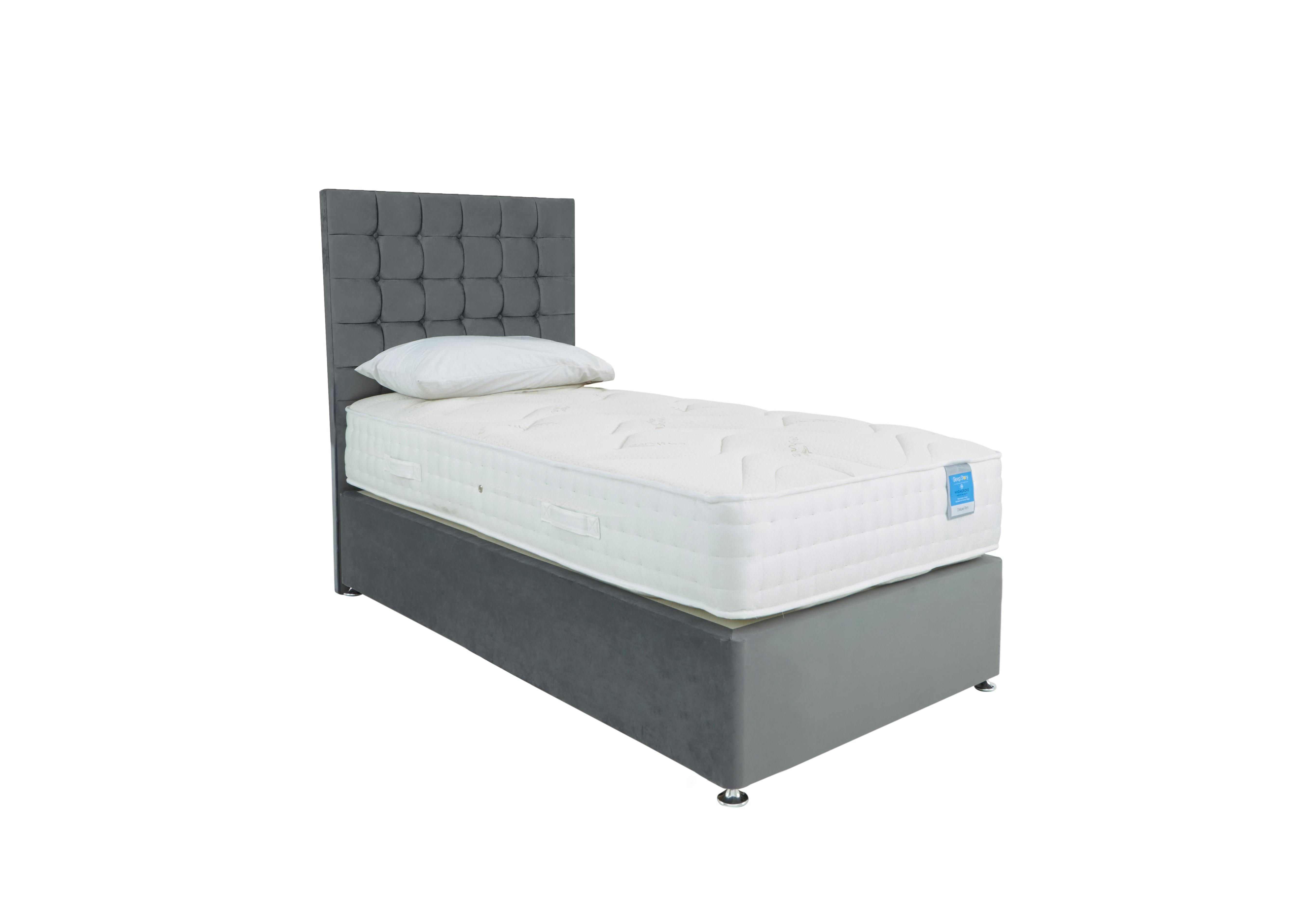 Deluxe Firm Divan Set in Plush Arctic Grey on Furniture Village