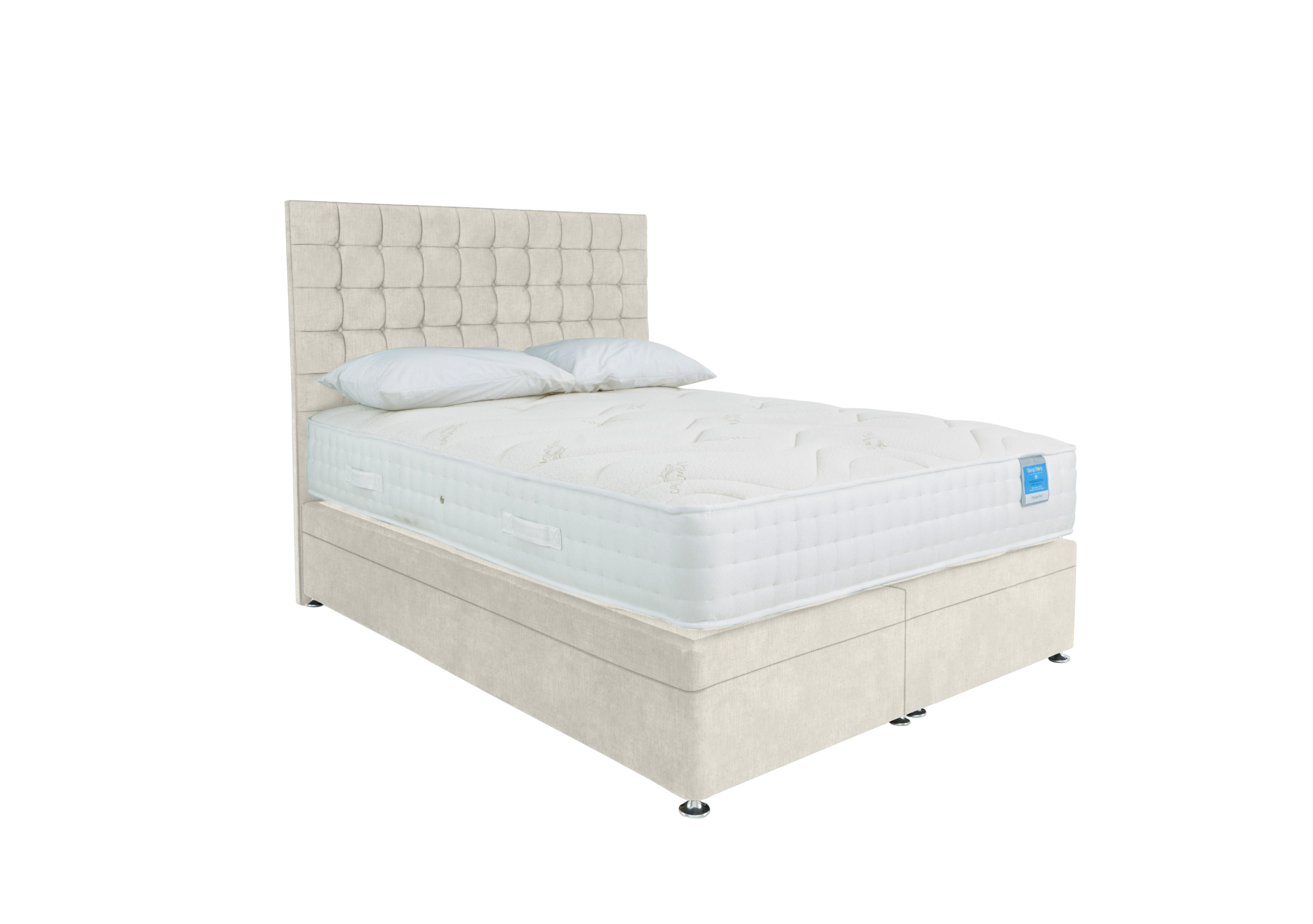 Deluxe Firm Power Ottoman Divan Set in Lace Ivory on Furniture Village