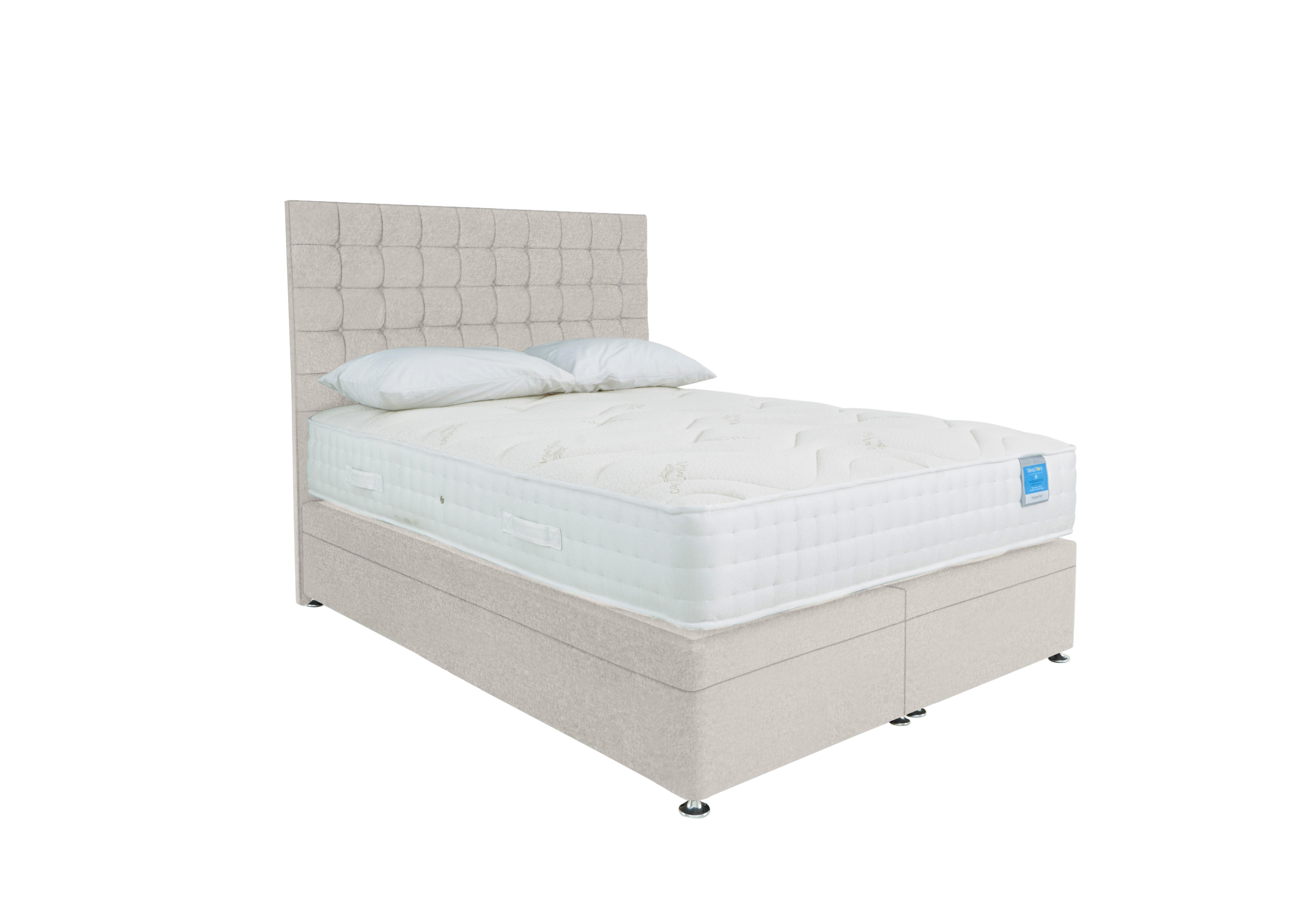 Deluxe Firm Power Ottoman Divan Set in Venice Silver on Furniture Village