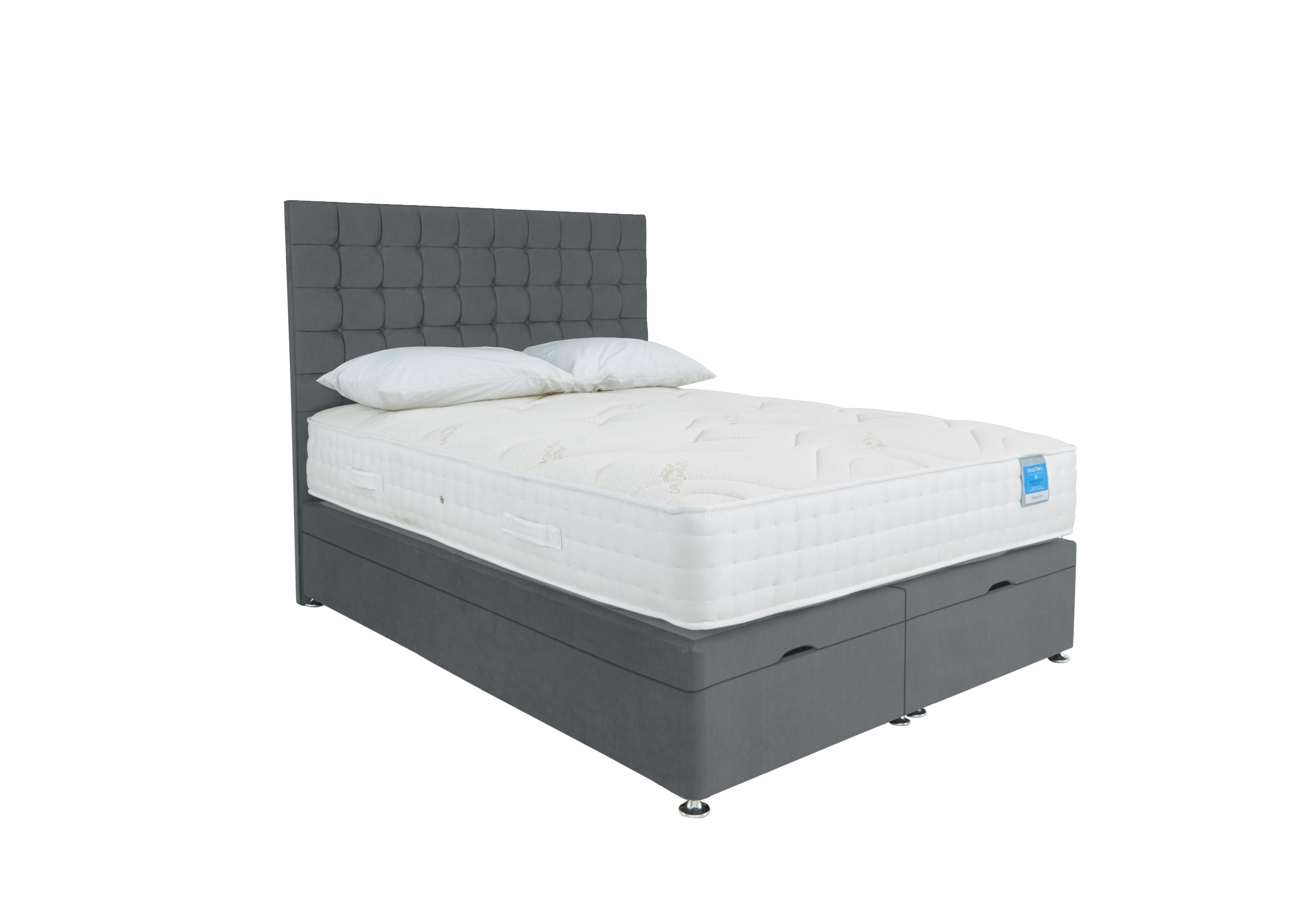 Deluxe Firm End Ottoman Divan Set in Plain Onyx on Furniture Village
