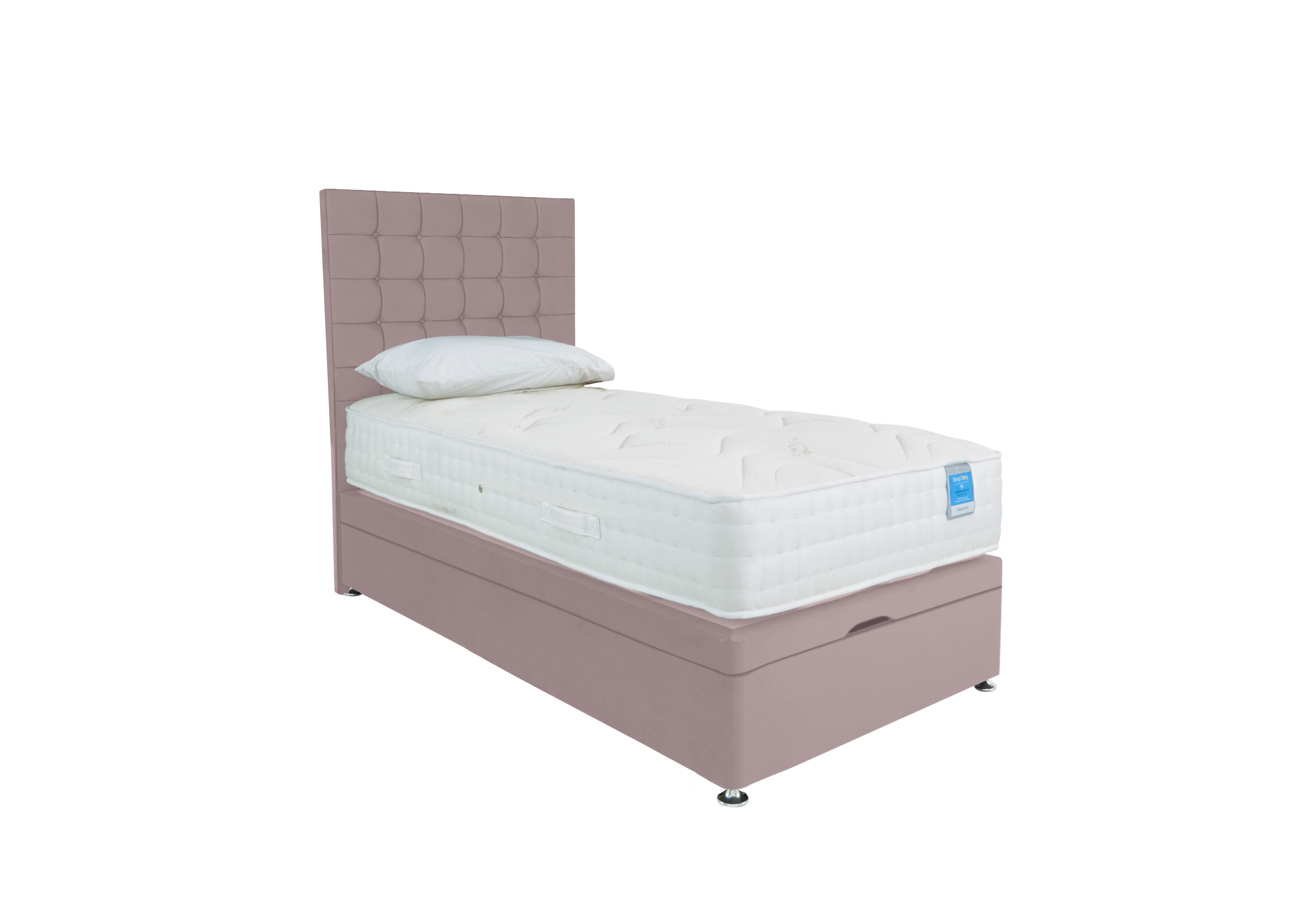 Deluxe Firm End Ottoman Divan Set in Plush Lilac on Furniture Village