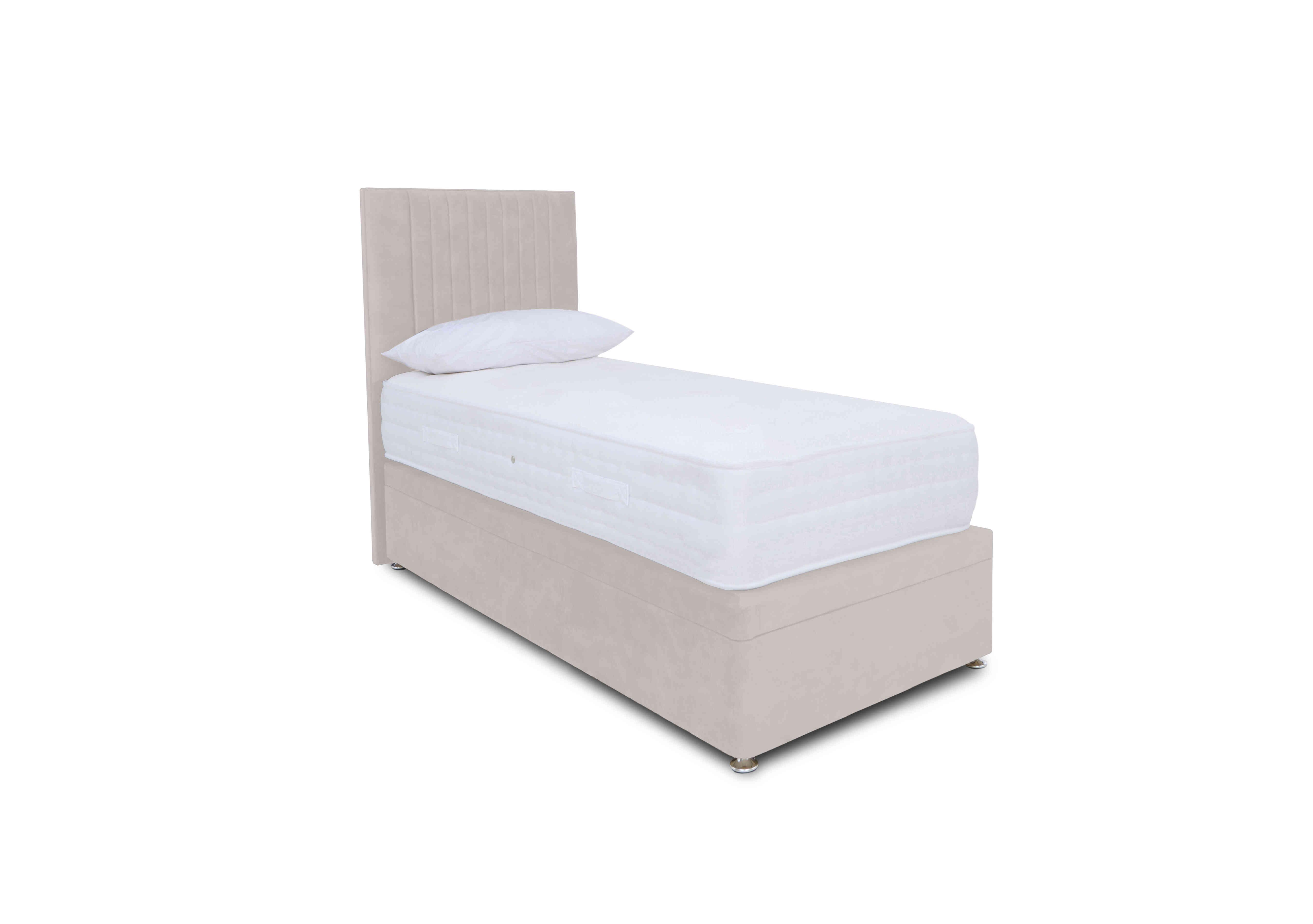 Pocket Luxury Electric End Ottoman Divan Set in Plush Argent on Furniture Village
