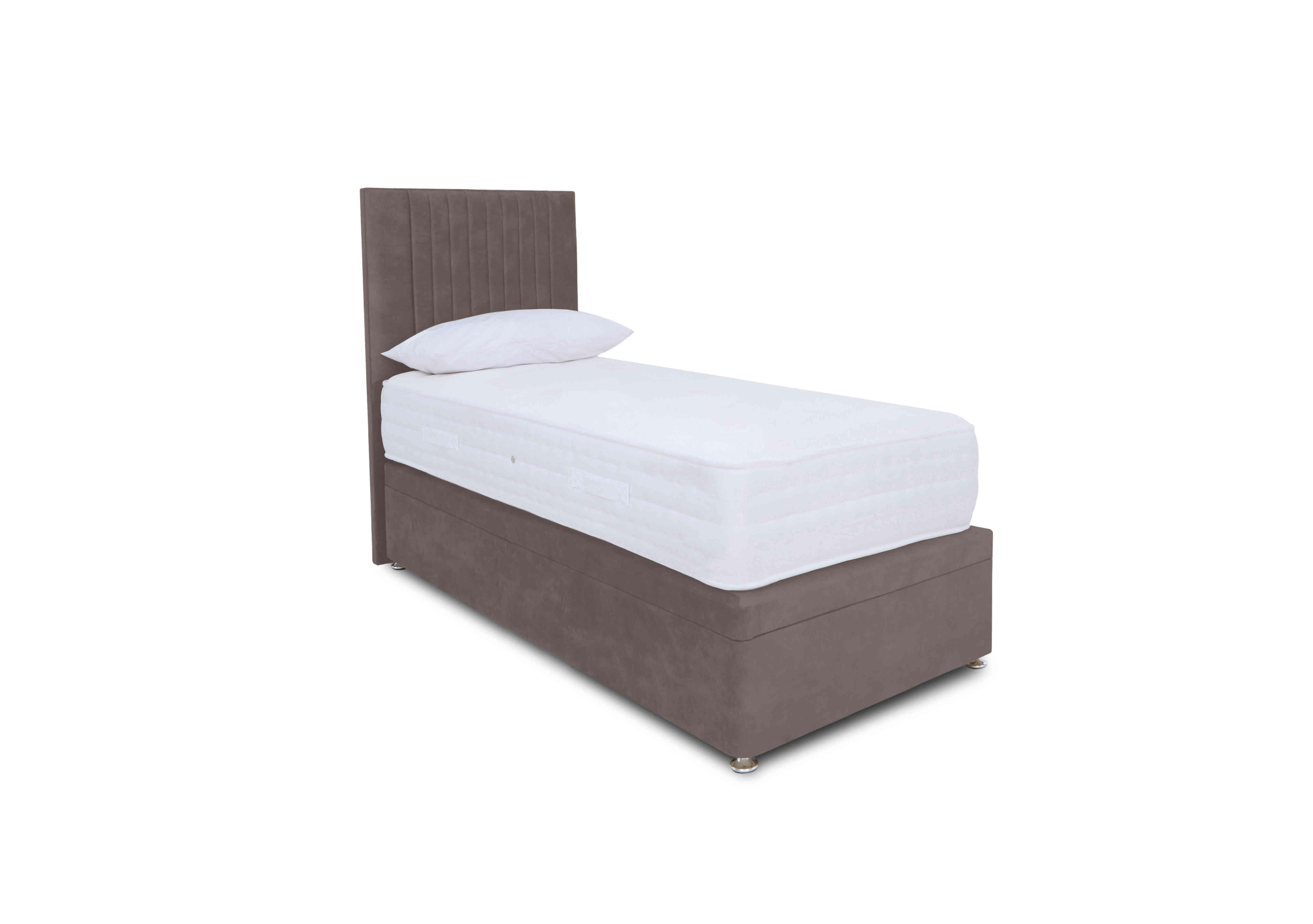 Pocket Luxury Electric End Ottoman Divan Set in Plush Mole on Furniture Village