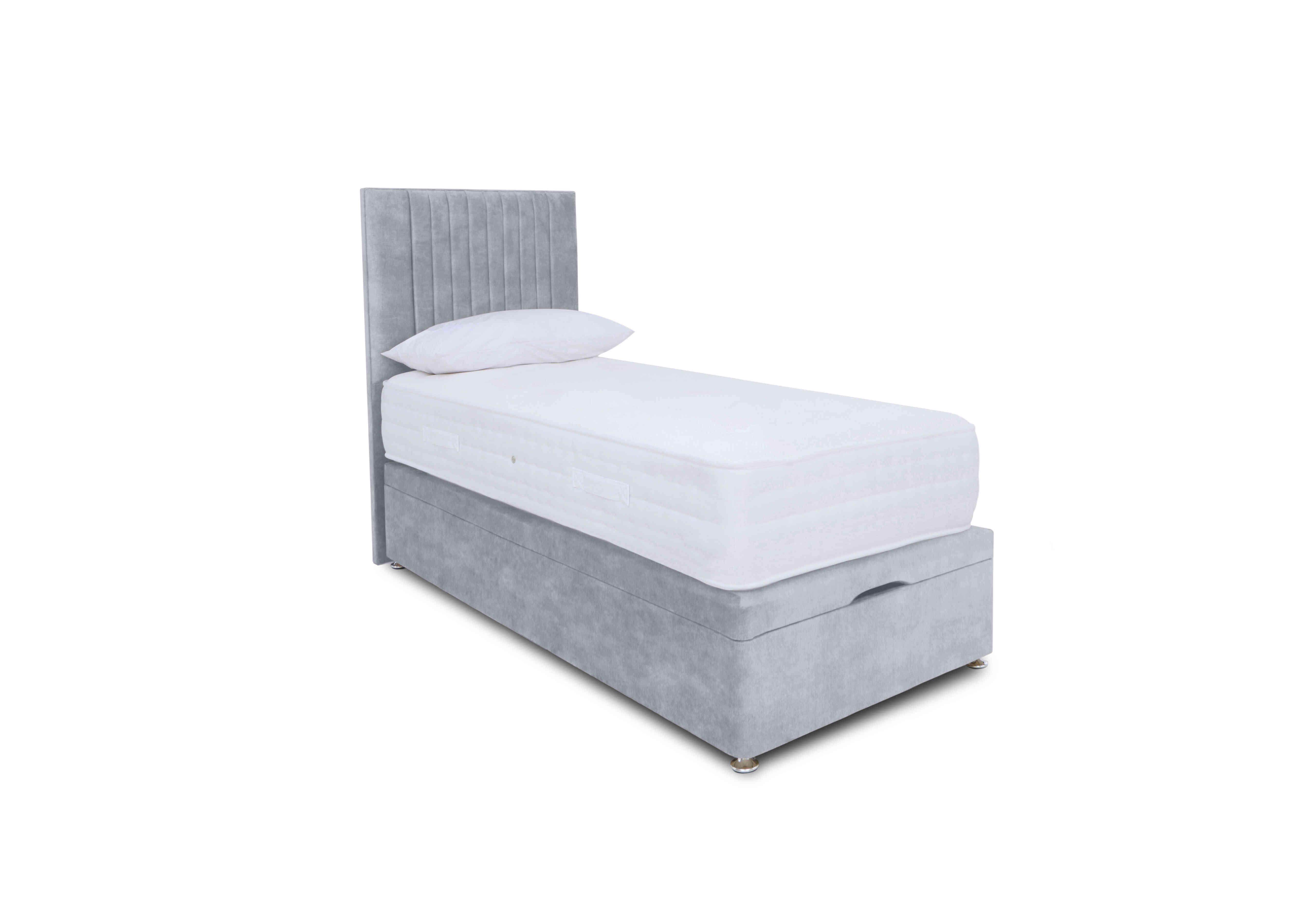 Pocket Luxury Manual End Ottoman Divan Set in Plain Diamond on Furniture Village