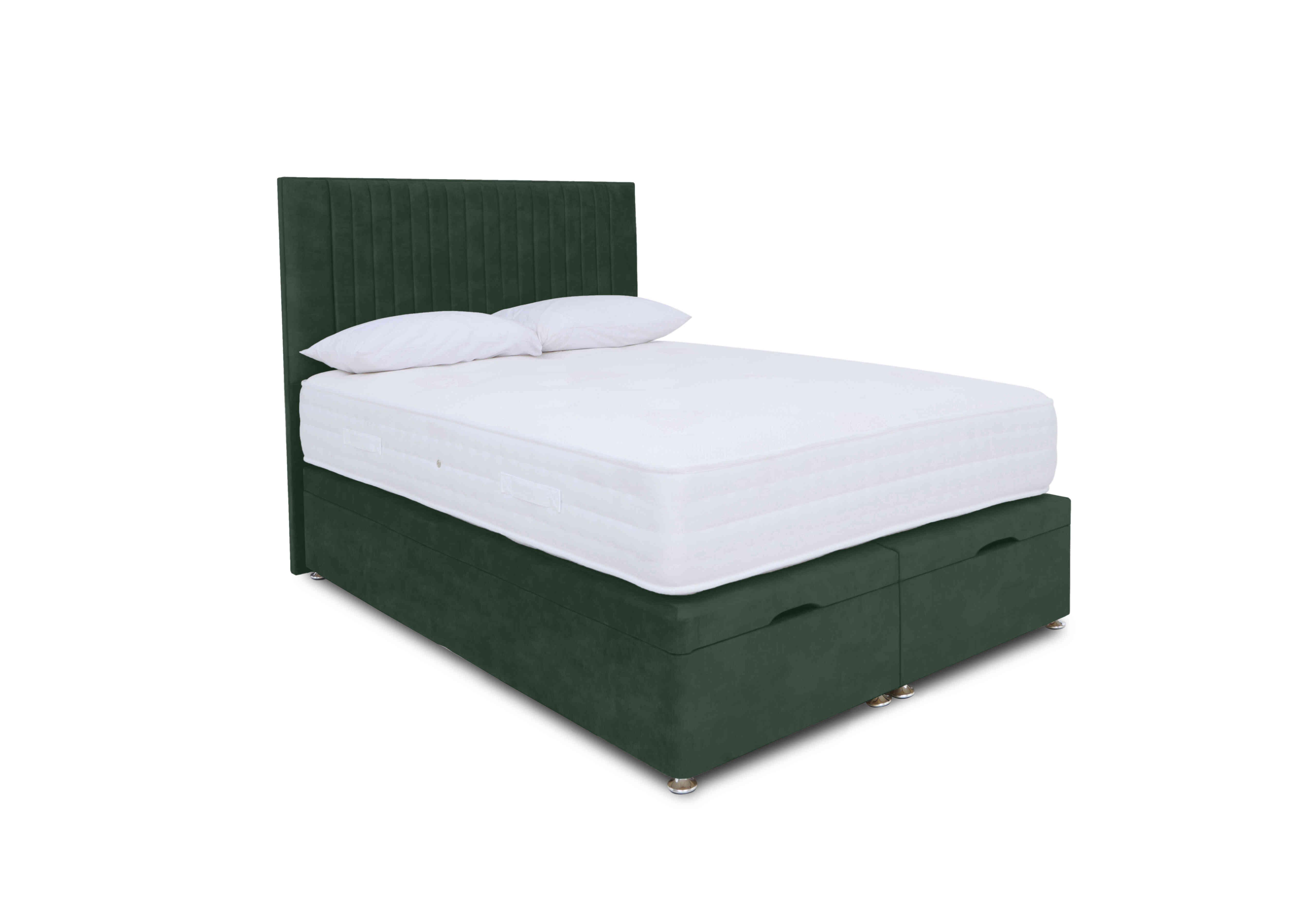 Pocket Luxury Manual End Ottoman Divan Set in Plush Emerald on Furniture Village