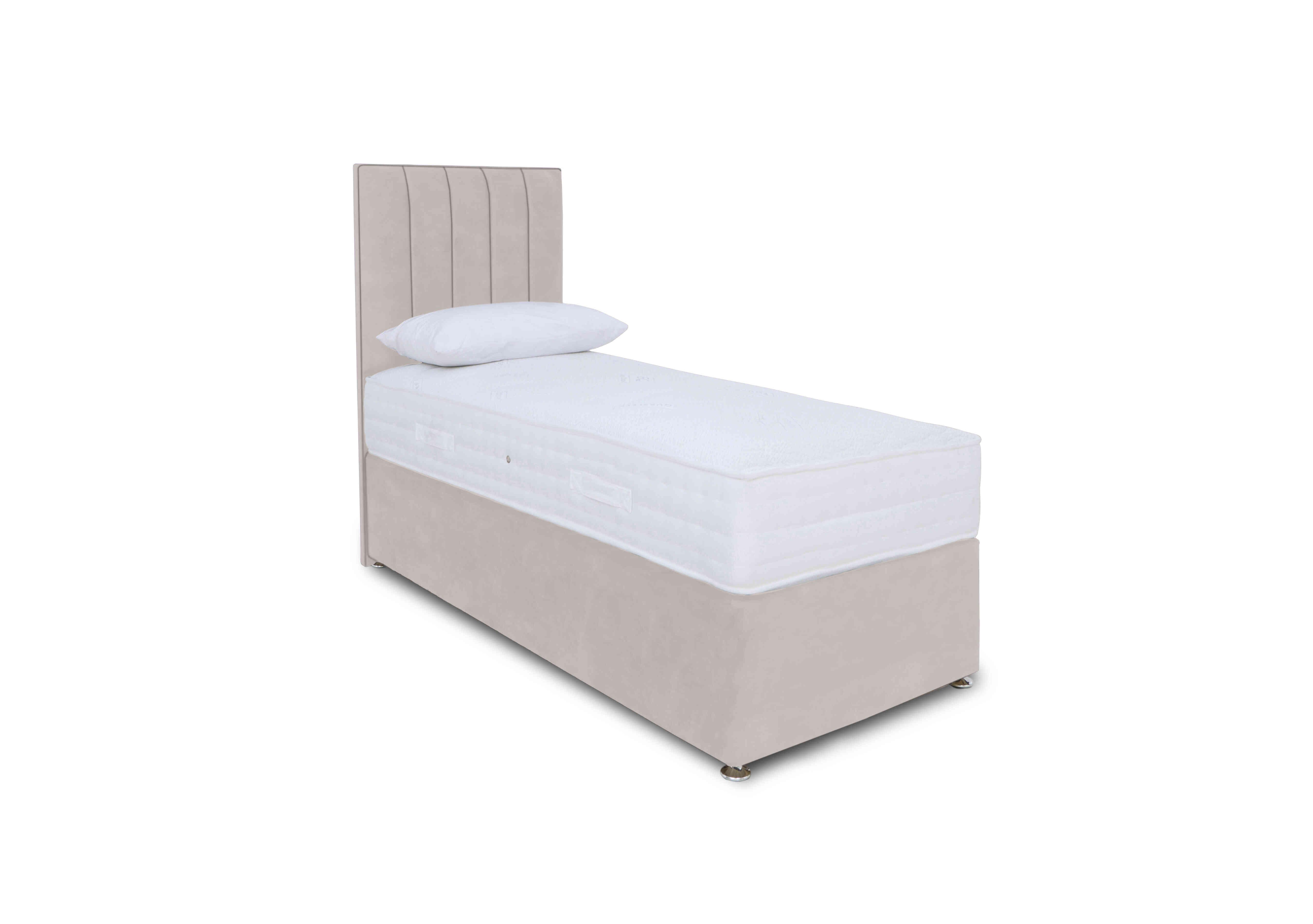 Memory Pocket Divan Set in Plush Argent on Furniture Village