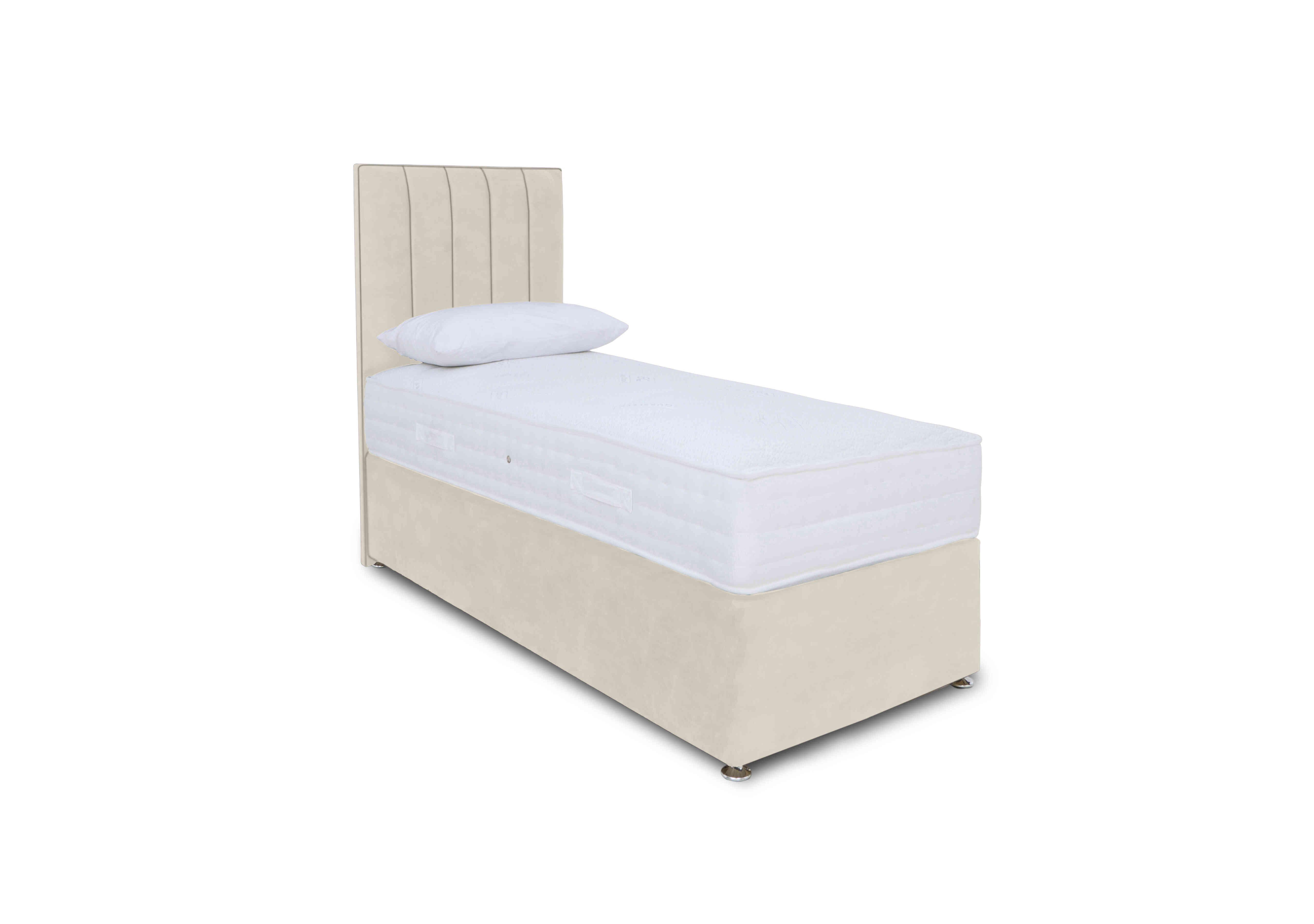 Memory Pocket Divan Set in Plush Ecru on Furniture Village