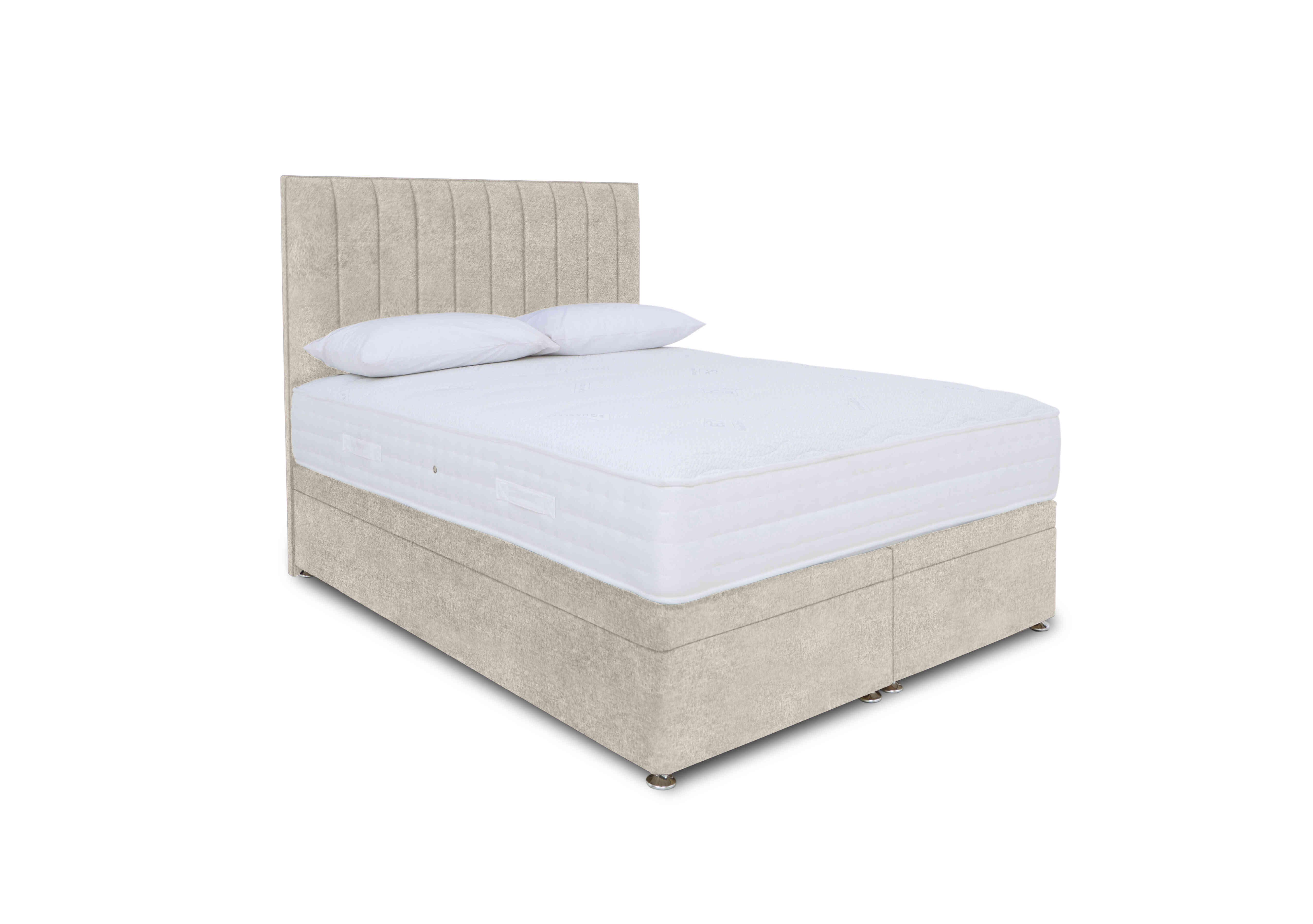 Memory Pocket Electric End Ottoman Divan Set in Orkney Oat on Furniture Village