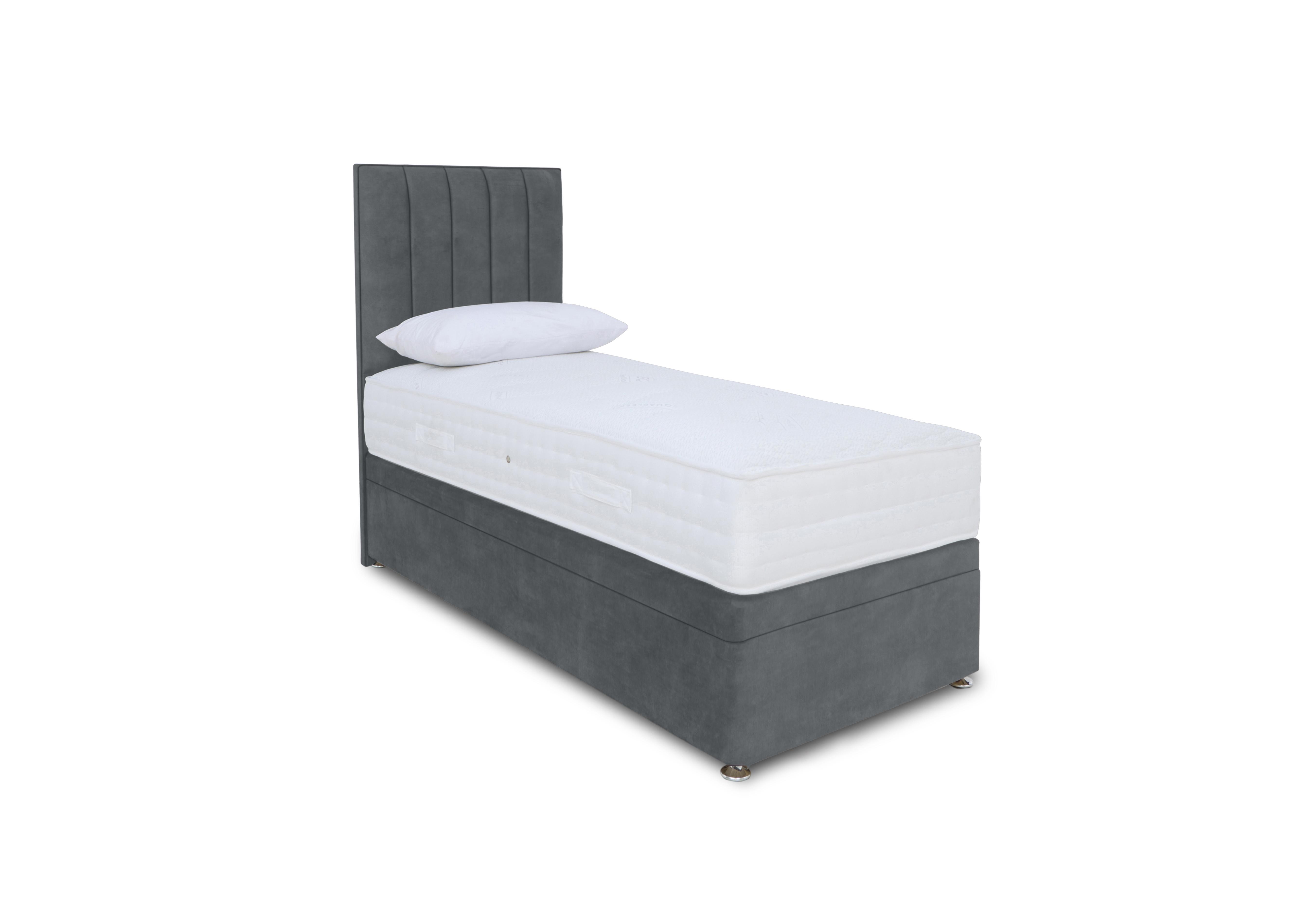 Memory Pocket Electric End Ottoman Divan Set in Plain Onyx on Furniture Village