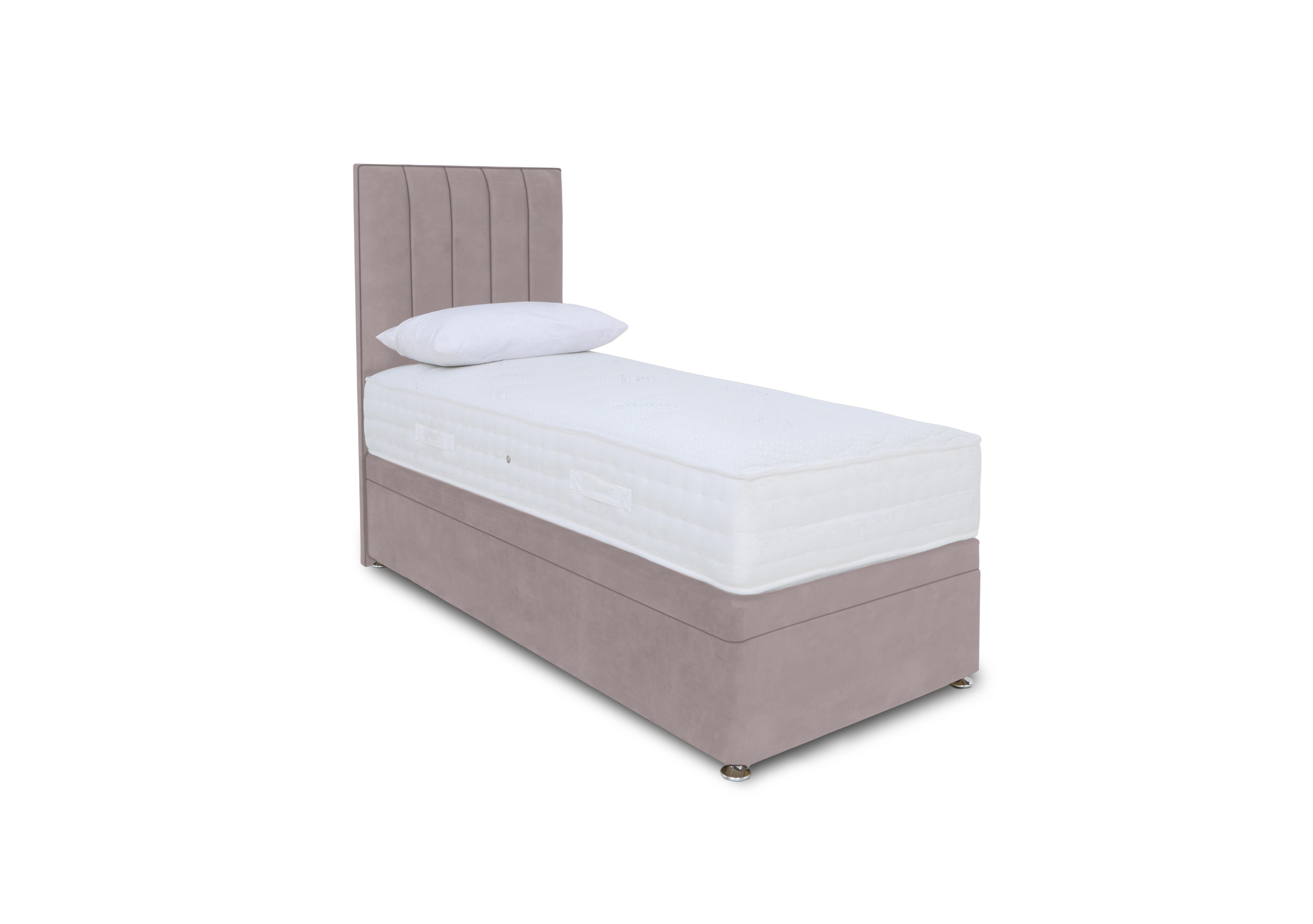 Memory Pocket Electric End Ottoman Divan Set in Plush Lilac on Furniture Village