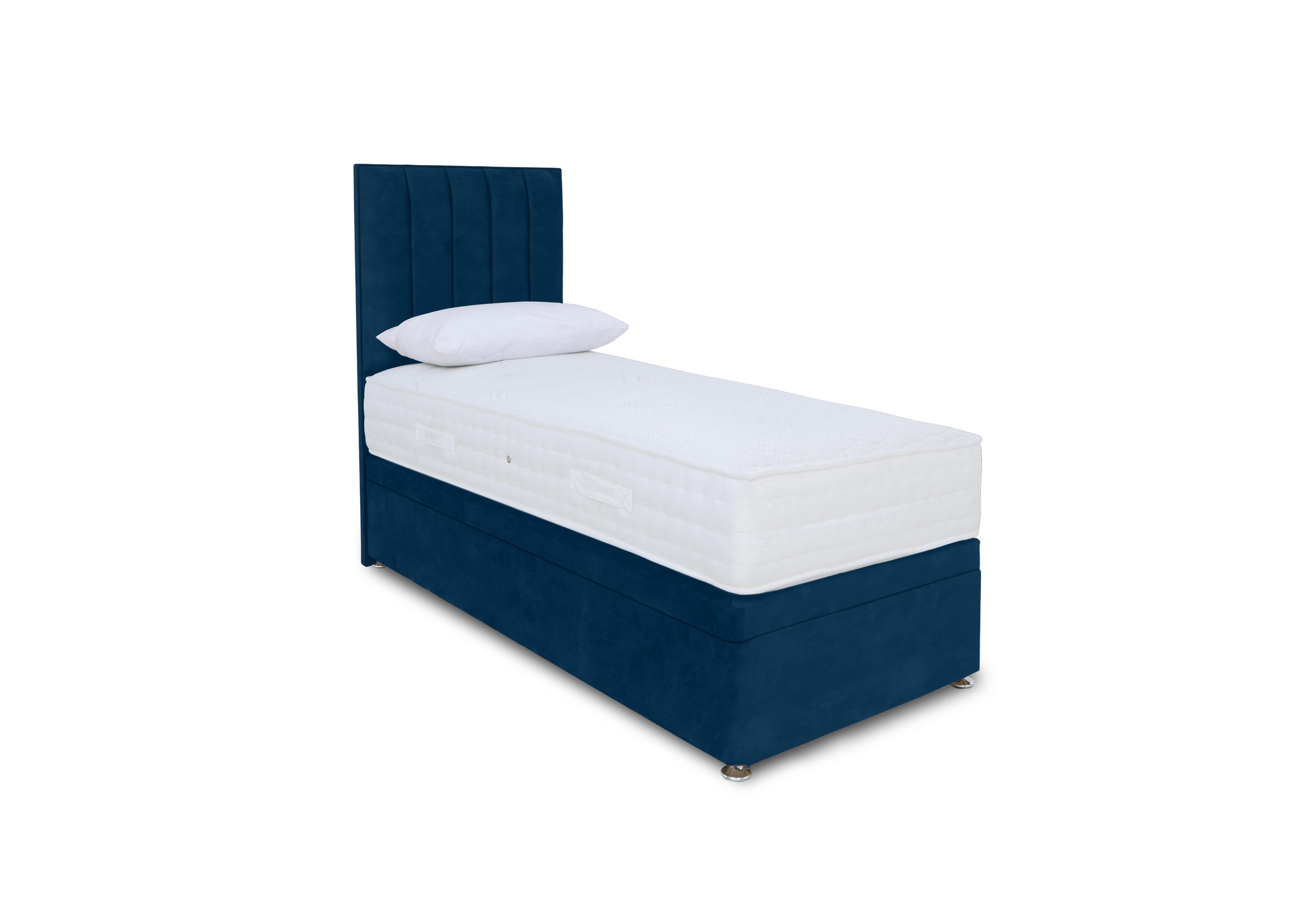 Memory Pocket Electric End Ottoman Divan Set in Plush Pacific on Furniture Village