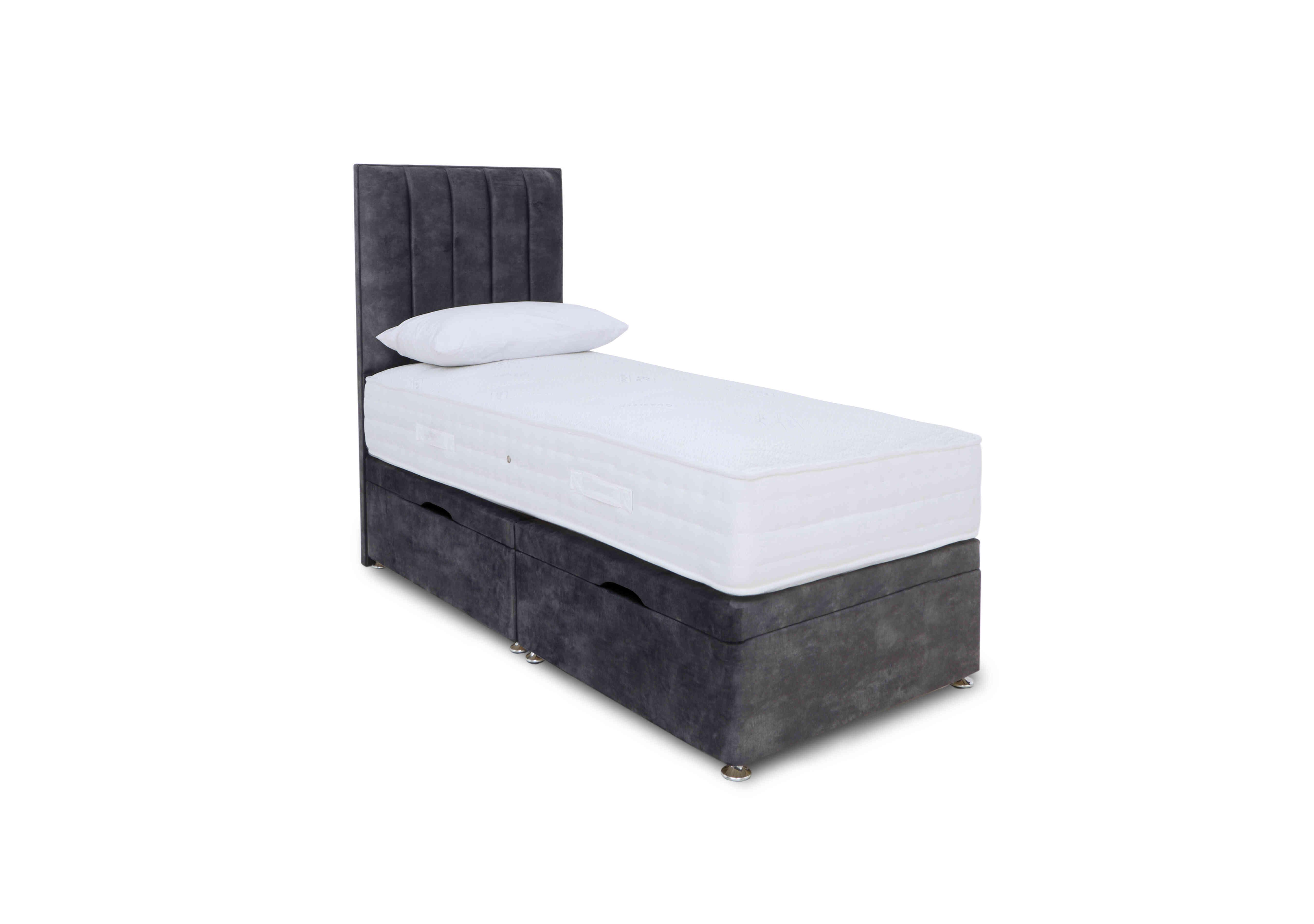 Memory Pocket Manual Side Ottoman Divan Set in Lace Domino on Furniture Village