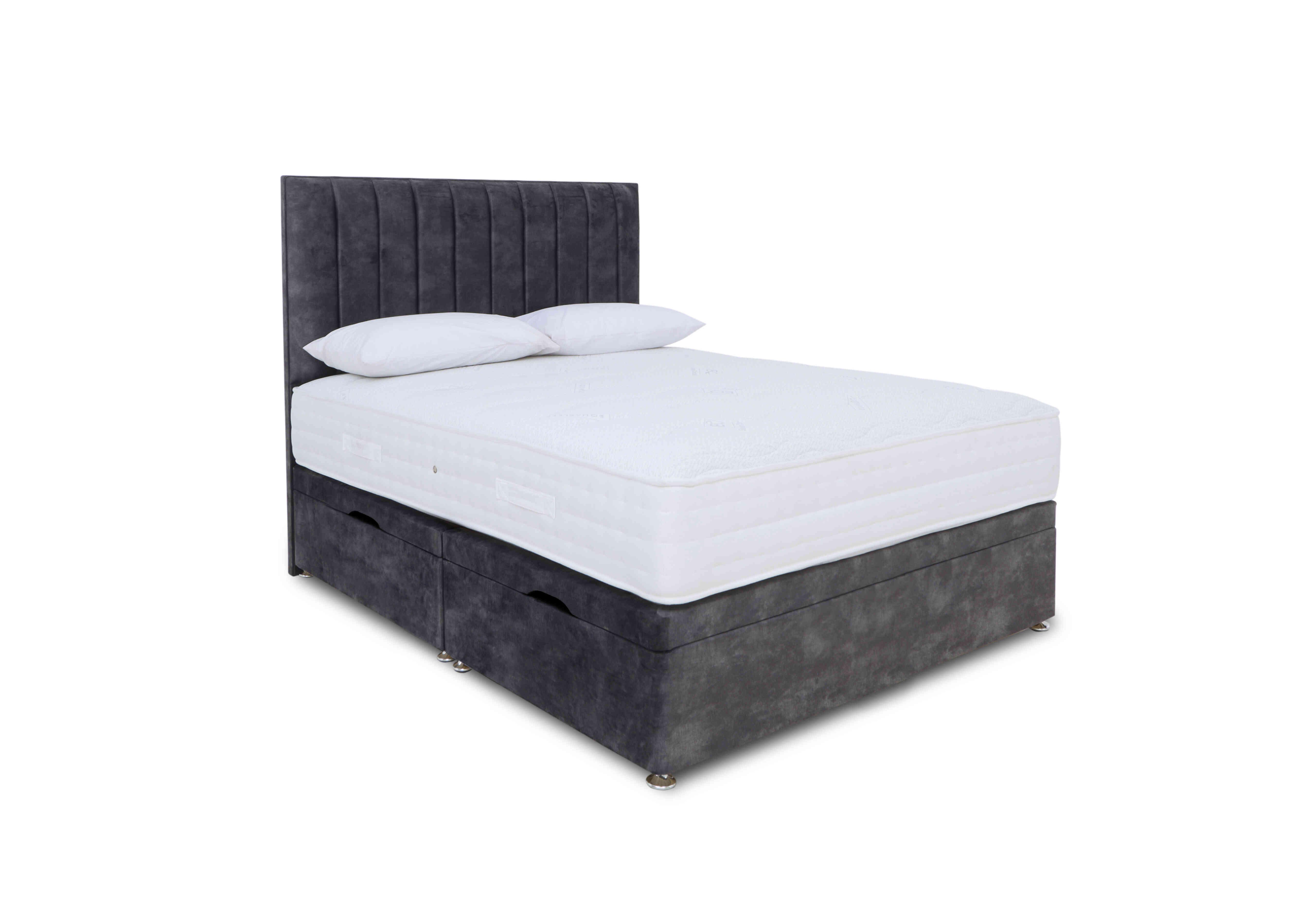 Memory Pocket Manual Side Ottoman Divan Set in Lace Domino on Furniture Village