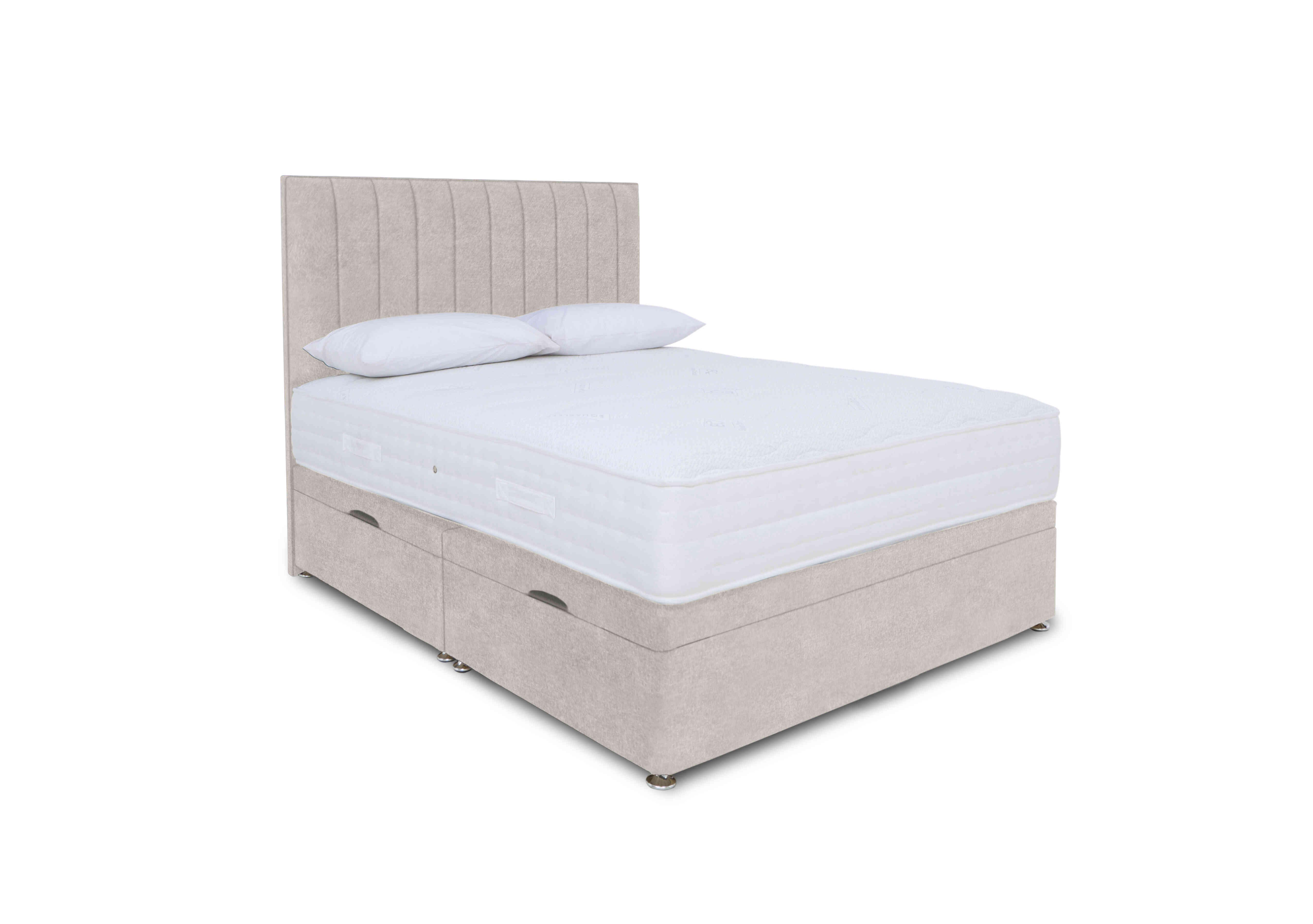 Memory Pocket Manual Side Ottoman Divan Set in Venice Mink on Furniture Village