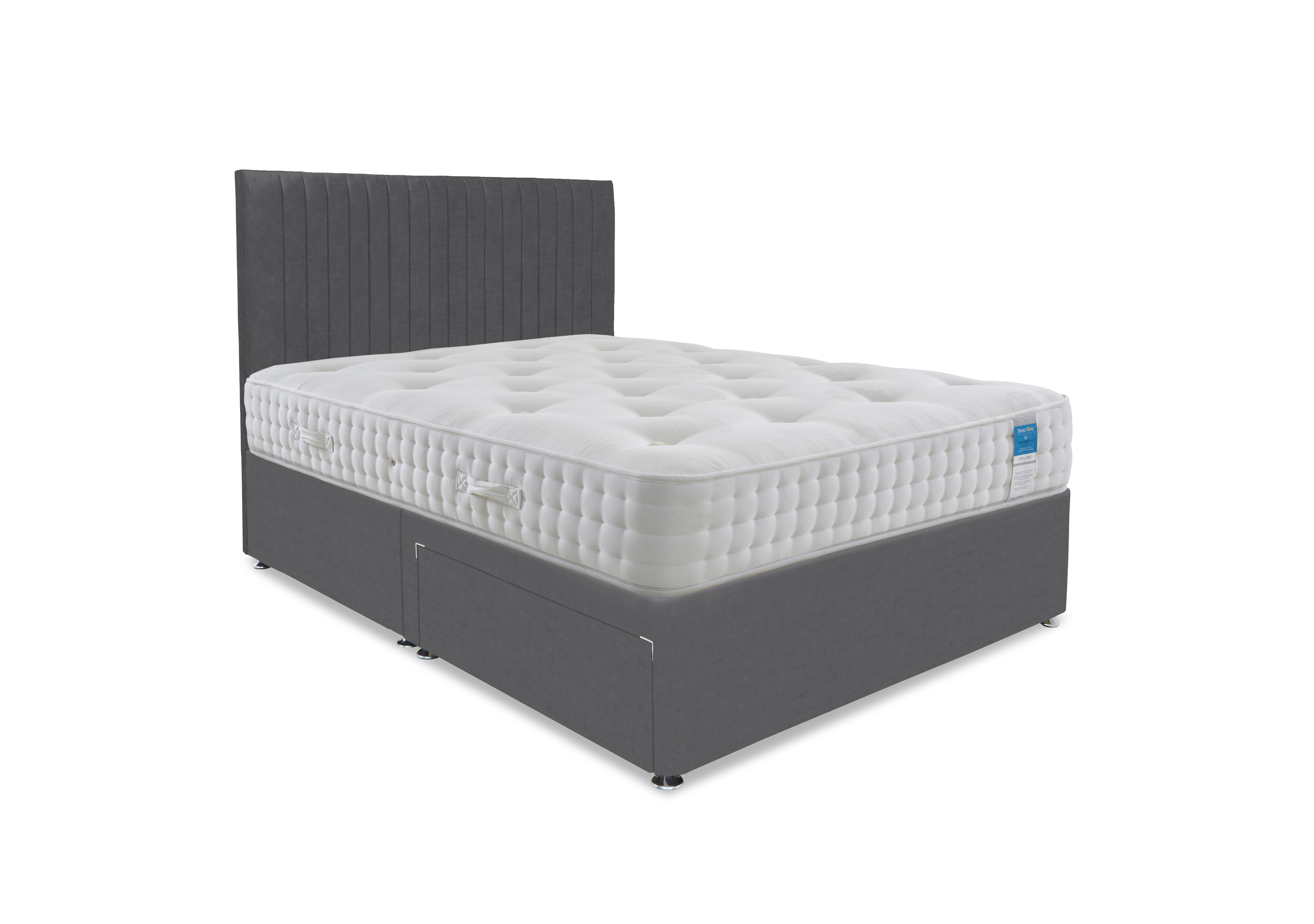 Ortho 2000 Divan Set in Plush Dark Grey on Furniture Village