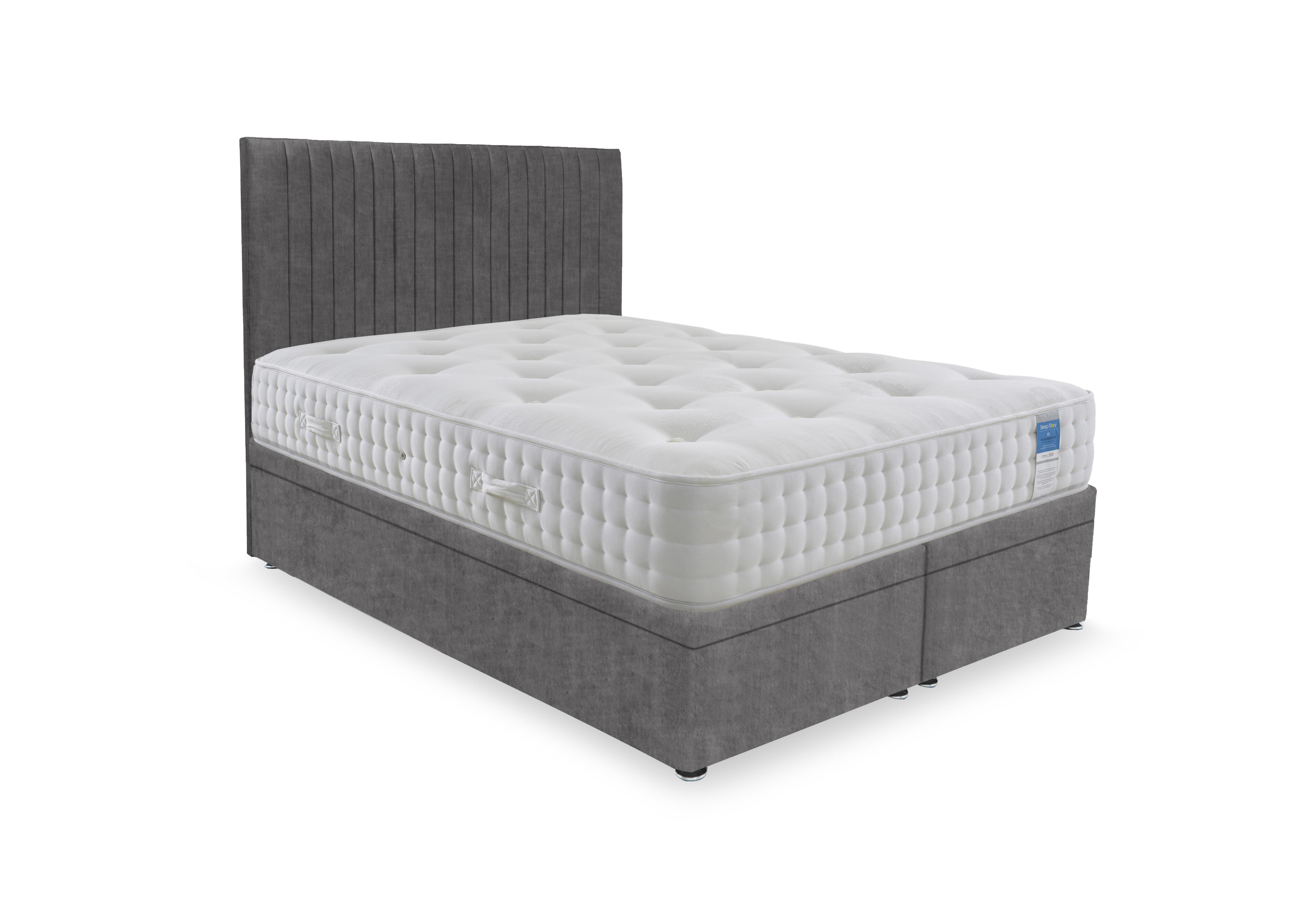 Ortho 2000 Electric End Ottoman Divan Set in Lace Domino on Furniture Village