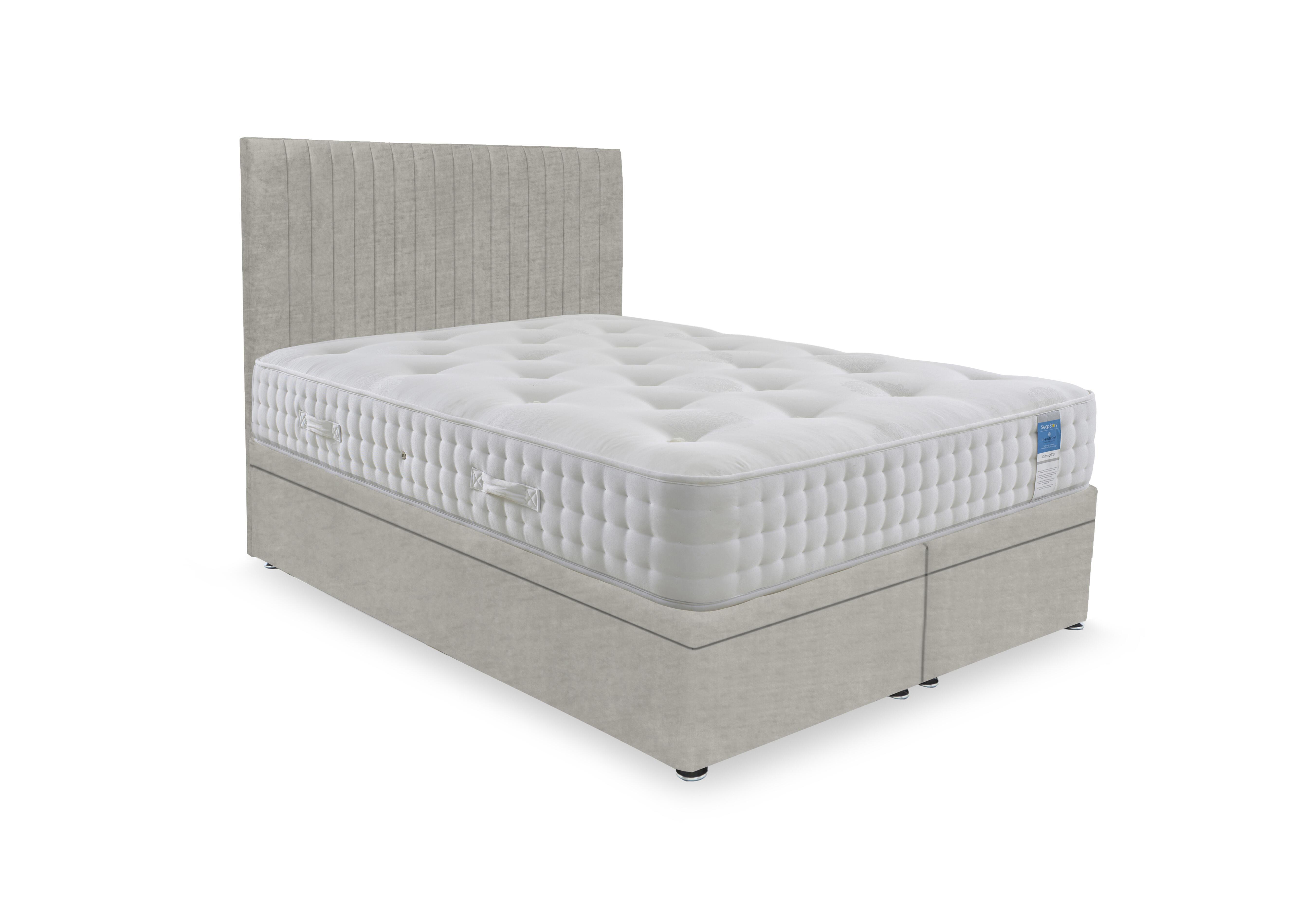 Ortho 2000 Electric End Ottoman Divan Set in Milan Stone on Furniture Village