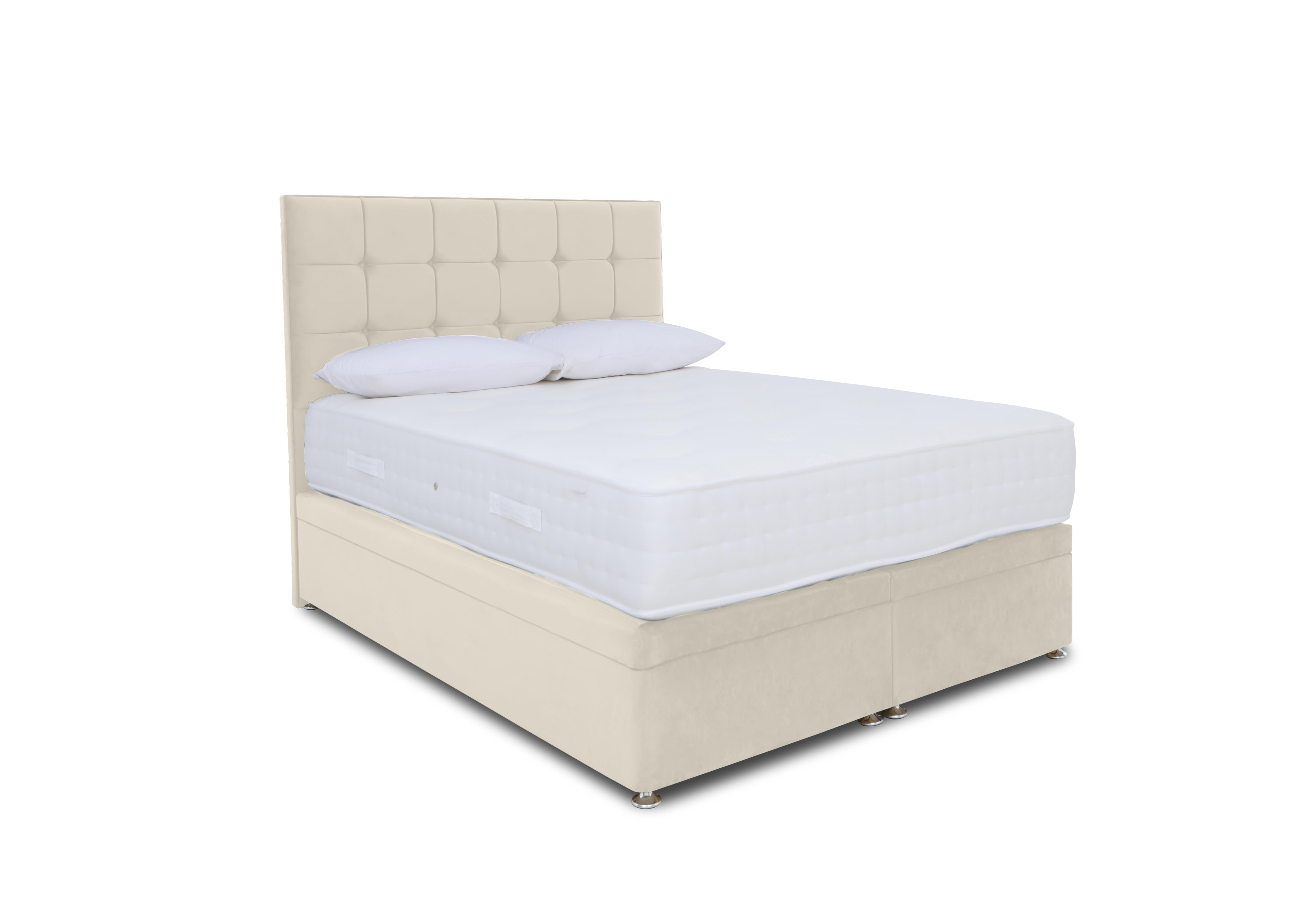 Ortho 2000 Electric End Ottoman Divan Set in Plush Ecru on Furniture Village
