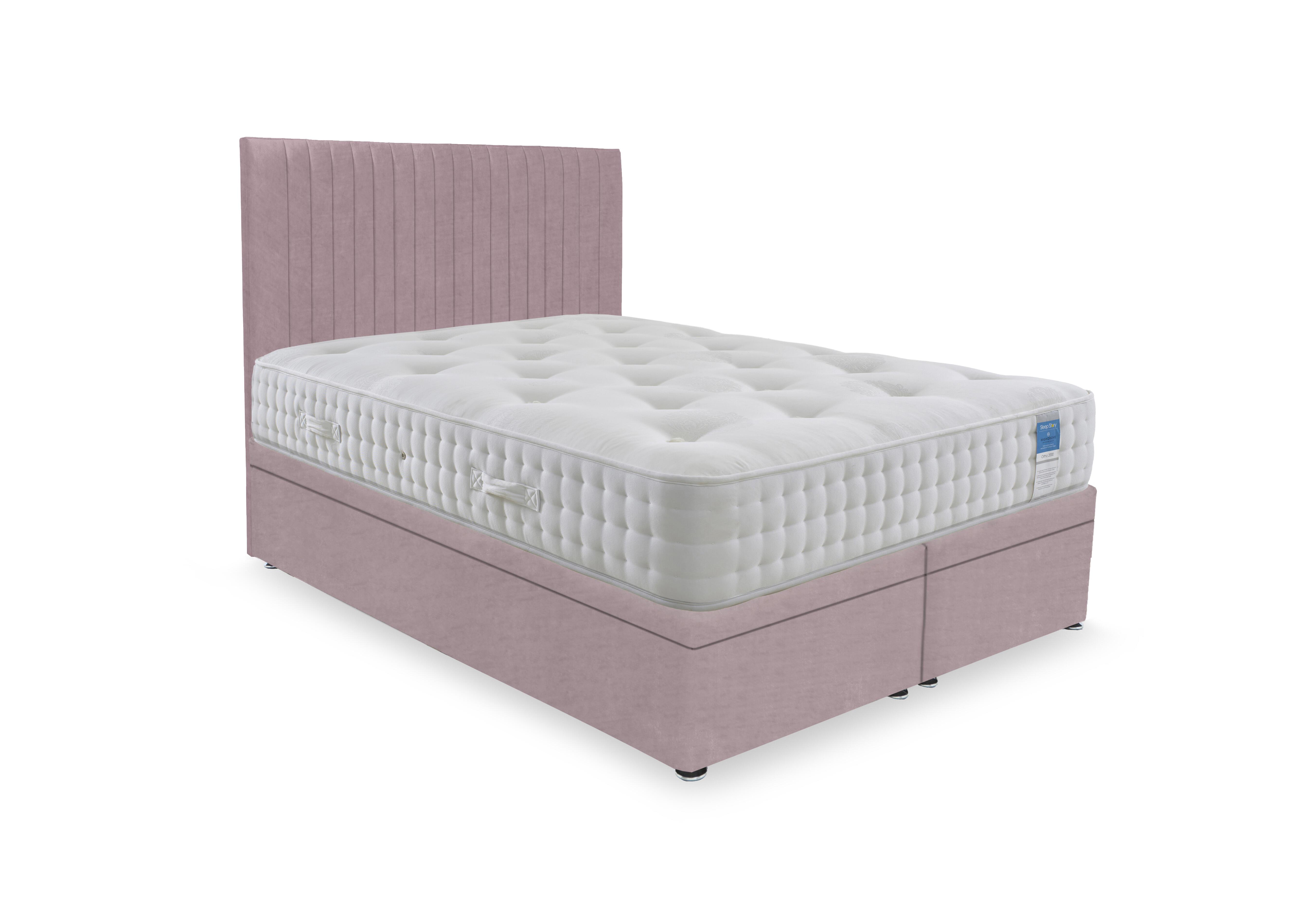 Ortho 2000 Electric End Ottoman Divan Set in Plush Lilac on Furniture Village