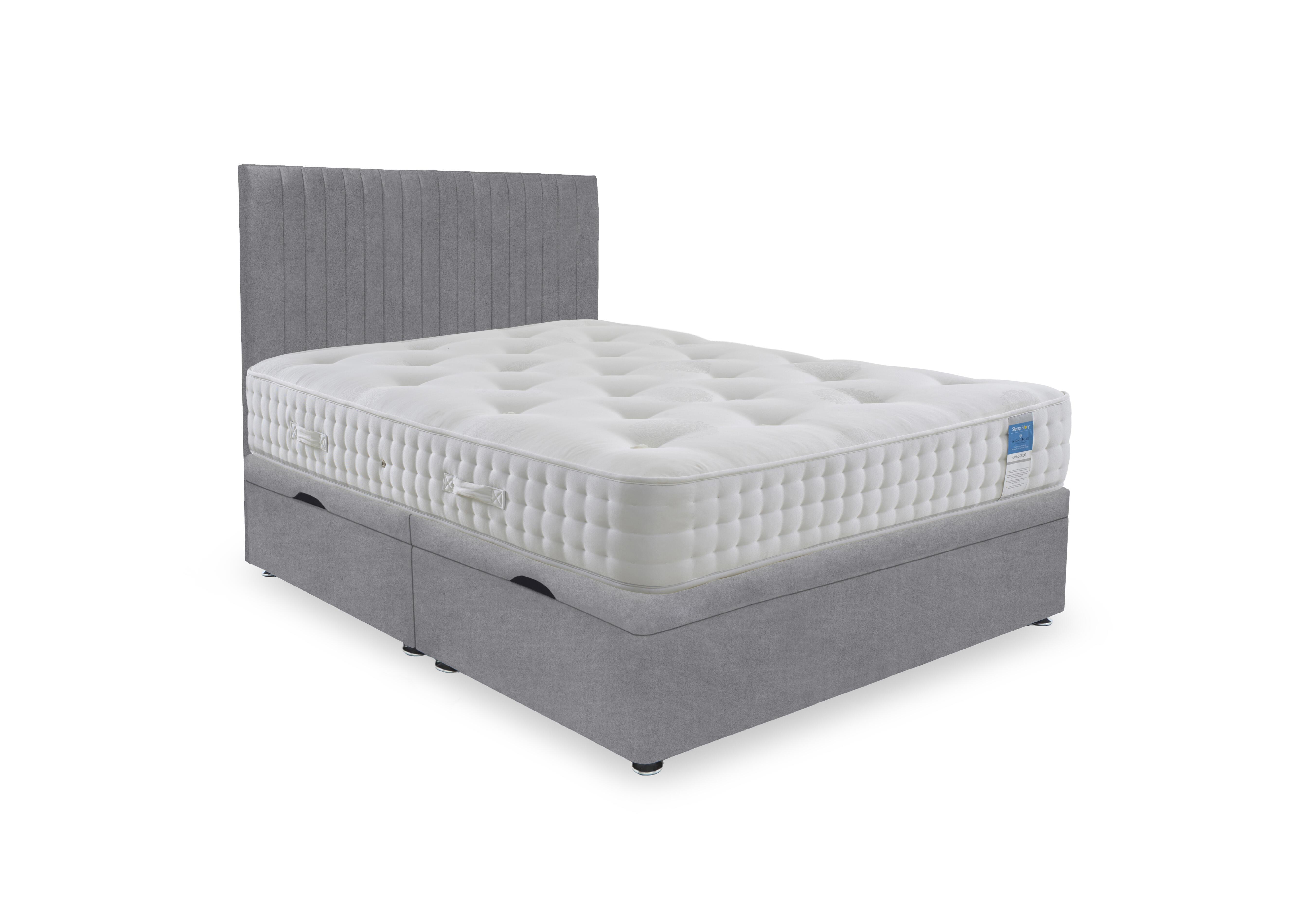 Ortho 2000 Manual Side Ottoman Divan Set in Plain Diamond on Furniture Village