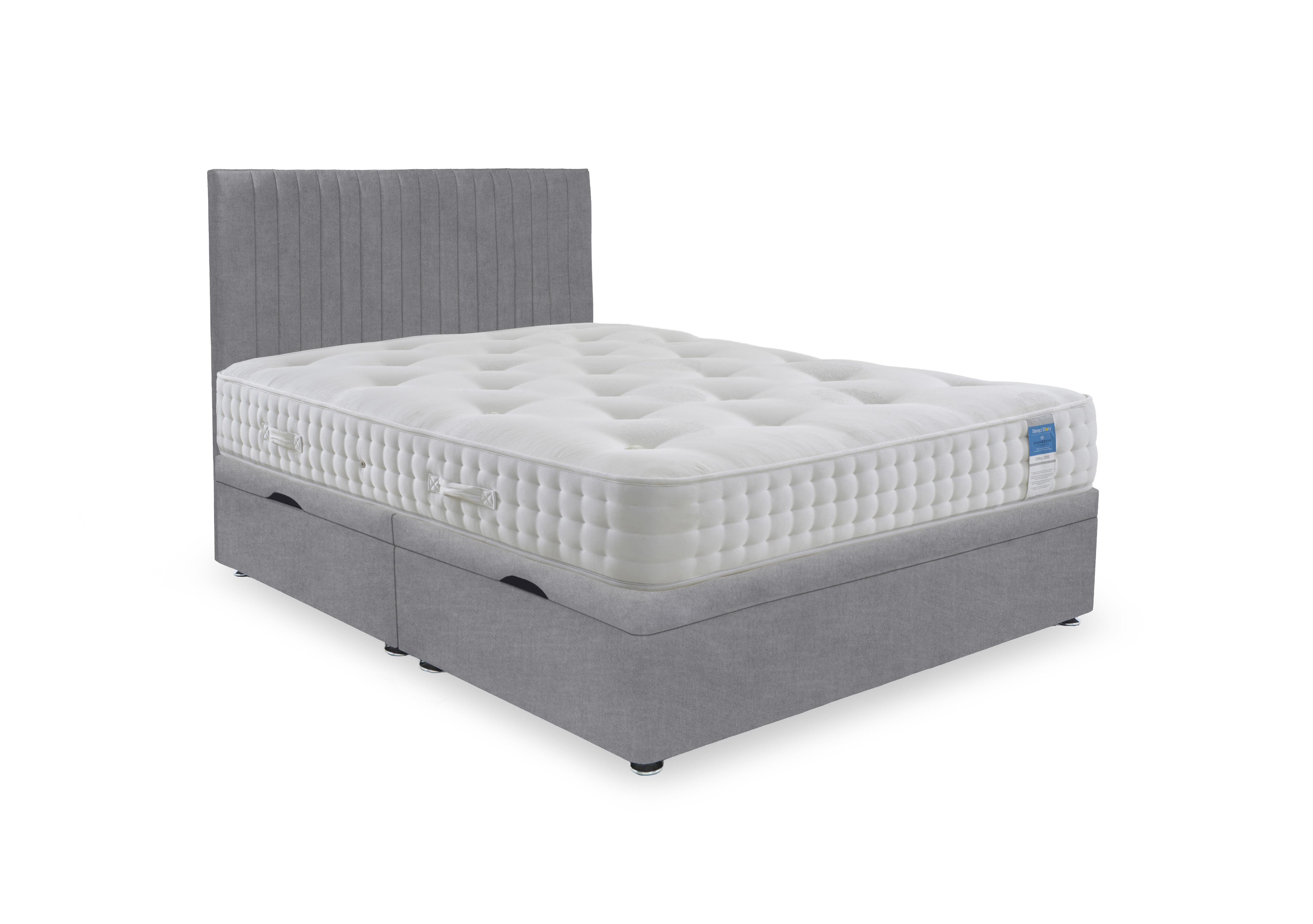 Ortho 2000 Manual Side Ottoman Divan Set in Plain Diamond on Furniture Village